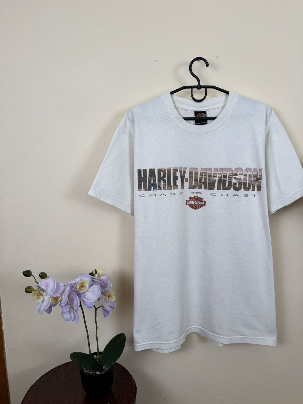 Harley Davidson Vintage Harley Davidson T shirt Biker USA White L Streetwear Size US XL / EU 56 / 4 - 4 Thumbnail