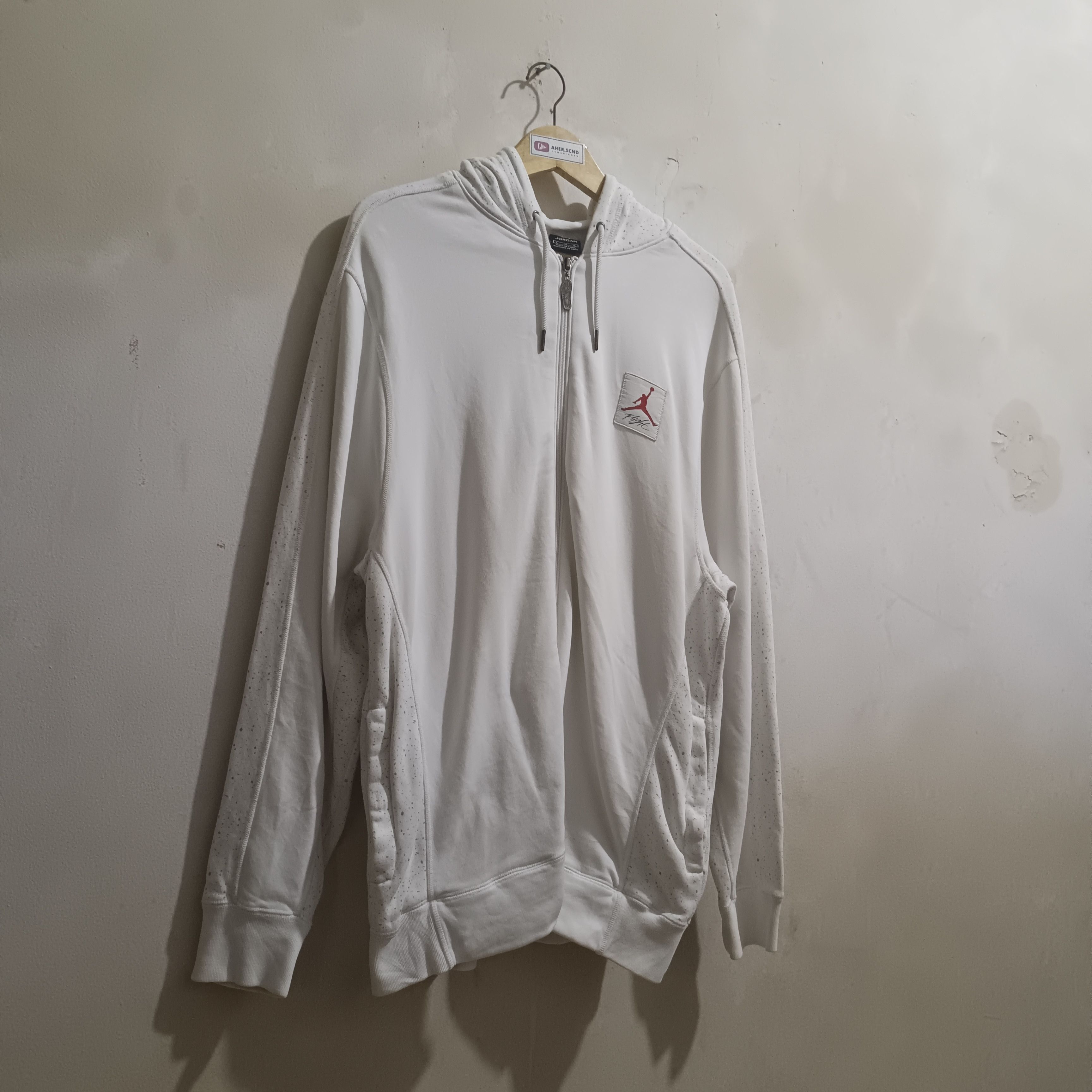 Jordan Brand Air Jordan Galaxy Speckle Flight White Full Zip Hoodie Size US L / EU 52-54 / 3 - 2 Thumbnail