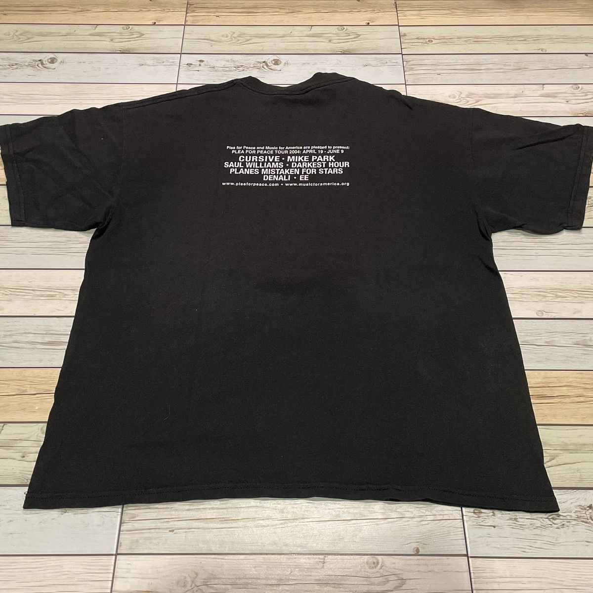 Band Tees Vintage Plea For Peace Band Tour T Shirt Punk Rock Cursive Size US XL / EU 56 / 4 - 3 Thumbnail