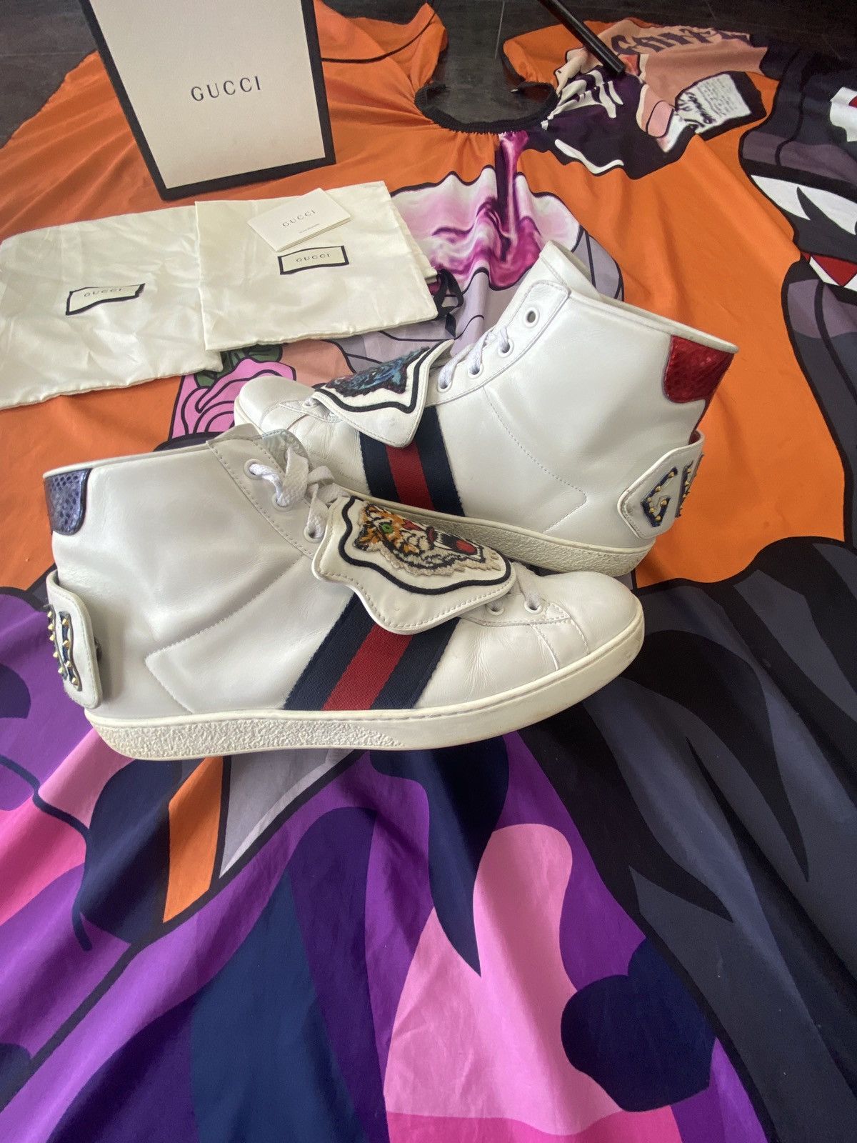 Gucci Gucci ace high removable patches Size US 10 / EU 43 - 8 Thumbnail