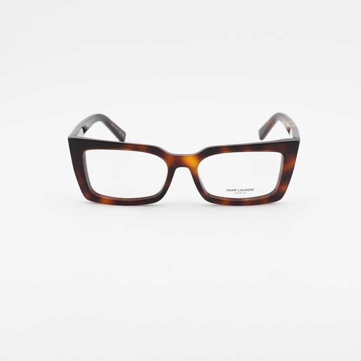 Saint Laurent Paris Saint Laurent SL554 002 Eyeglasses Havana 54mm Cat Eye Frame Size ONE SIZE - 3 Thumbnail