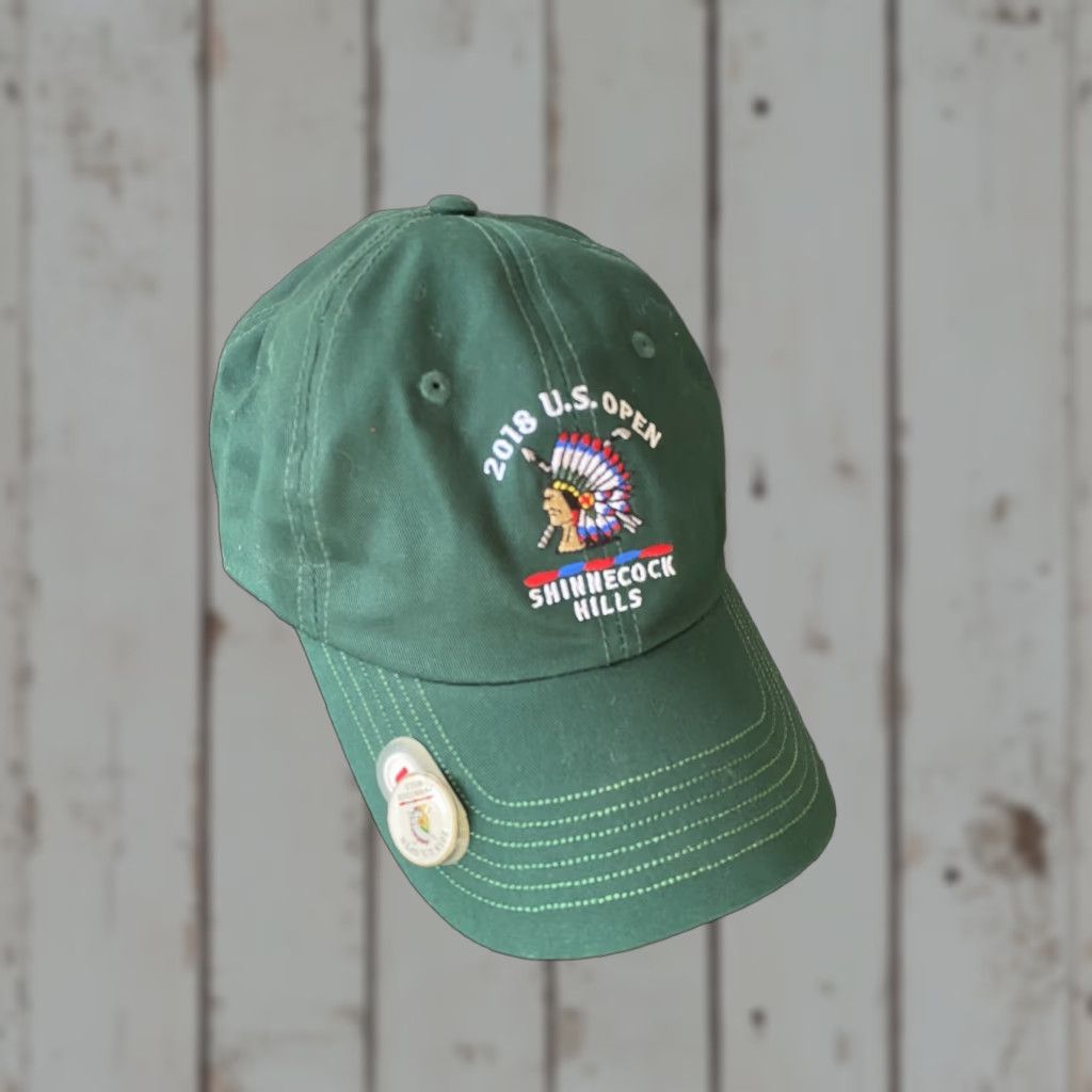 Vintage 2018 US Open Shinnecock Hills Golf Hat Green Baseball Ball Marker Magnetic Hat Mens Adjustable Green US Open Mens Size ONE SIZE - 1 Thumbnail