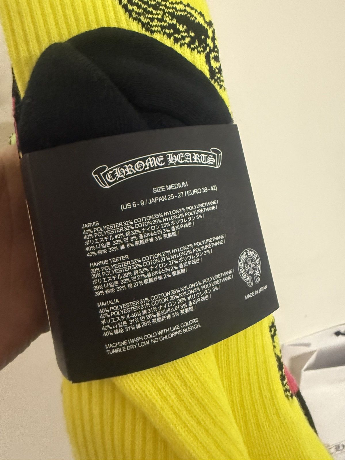 Chrome Hearts Chrome Hearts Foti Socks Neon Size 44 - 3 Thumbnail