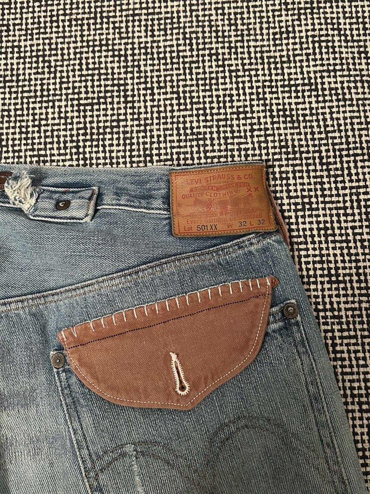 Levi's Vintage Clothing Vintage Selvedge Levis buckleback patch denim 32x32 Size US 32 / EU 48 - 6 Thumbnail