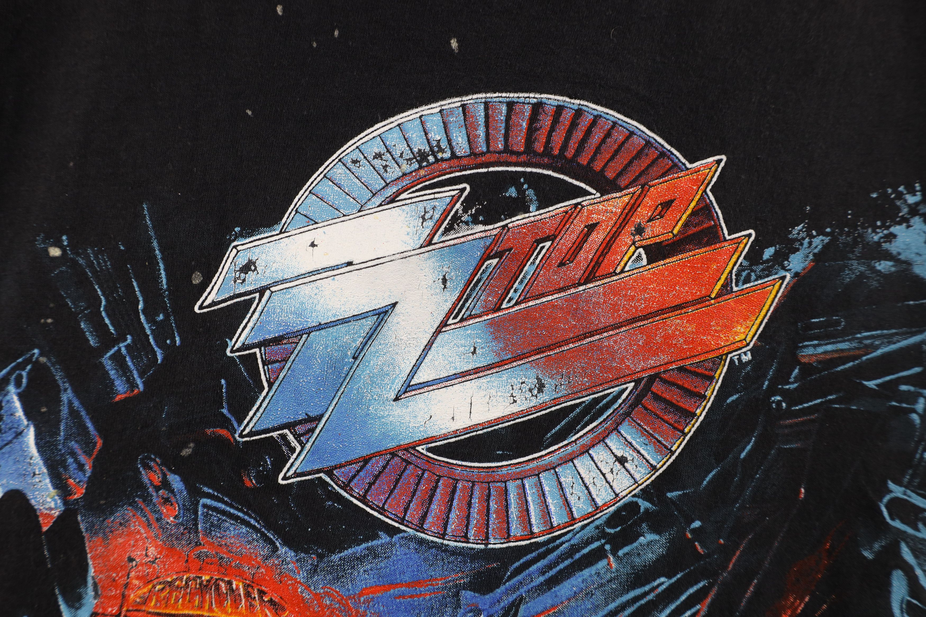 Vintage Vintage 90s Spell Recycler World Tour ZZ Top Band T-Shirt Size US M / EU 48-50 / 2 - 5 Thumbnail
