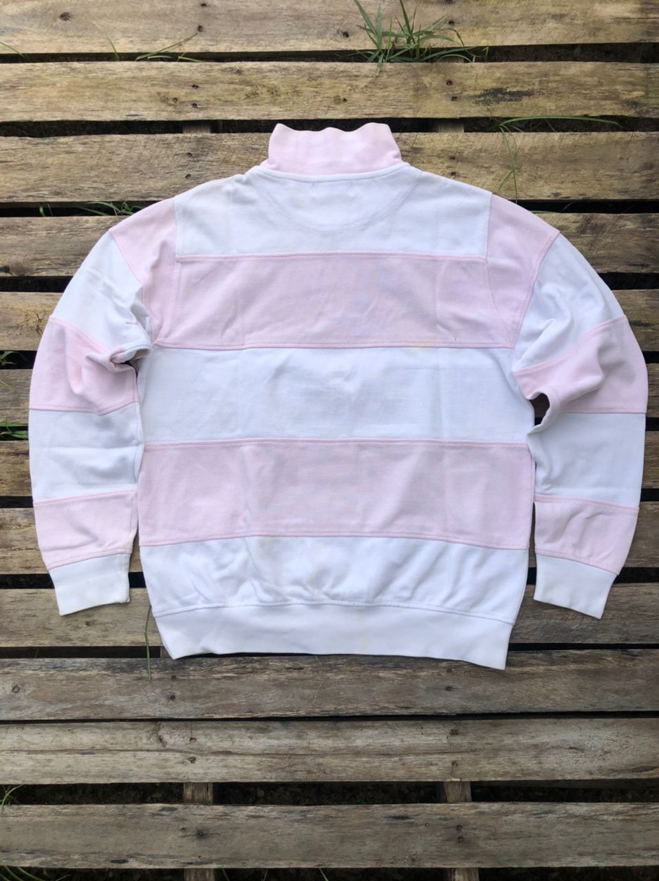 Fred Perry × Vintage Vintage Fred Perry Striped SpellOut Sweatshirt Size US M / EU 48-50 / 2 - 2 Thumbnail