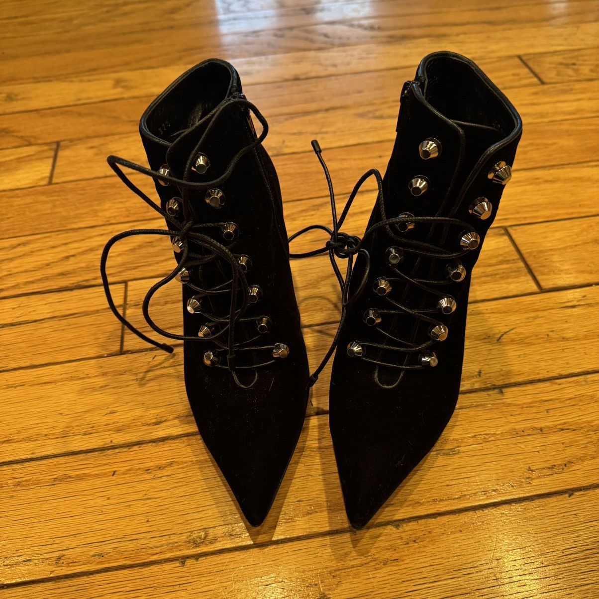 Balenciaga Balenciaga Black Velvet ankle boots Size US 8 / IT 38 - 3 Thumbnail
