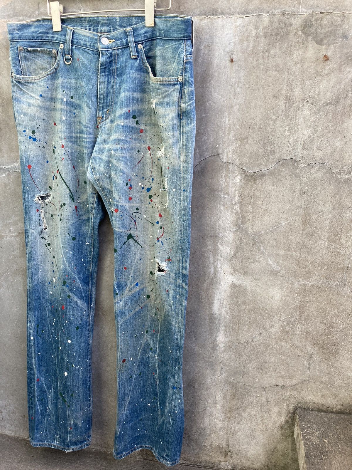 Sophnet. Paint Splattered Denim Jeans Size US 36 / EU 52 - 3 Thumbnail