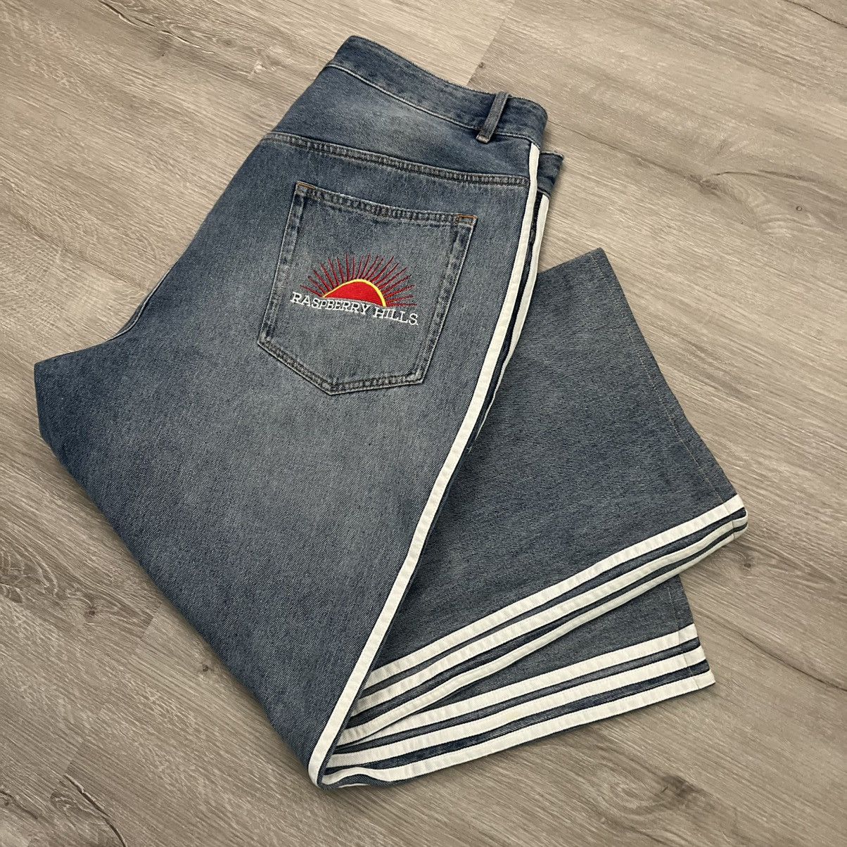 The GV Gallery GV Gallery Raspberry Hills Glenci Striped Denim Size US 36 / EU 52 - 14 Thumbnail