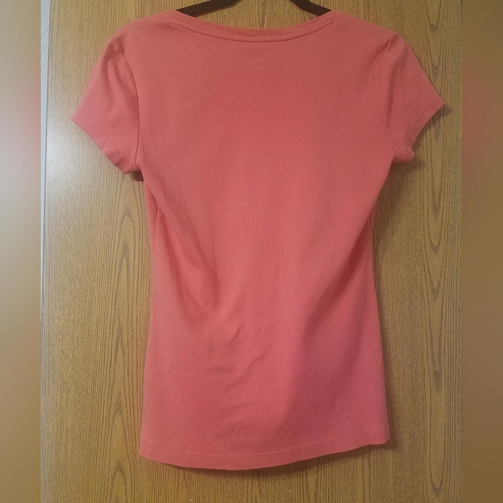 Tommy Hilfiger Tommy Hilfiger Women's Pink V-Neck Top Size M / US 6-8 / IT 42-44 - 2 Thumbnail