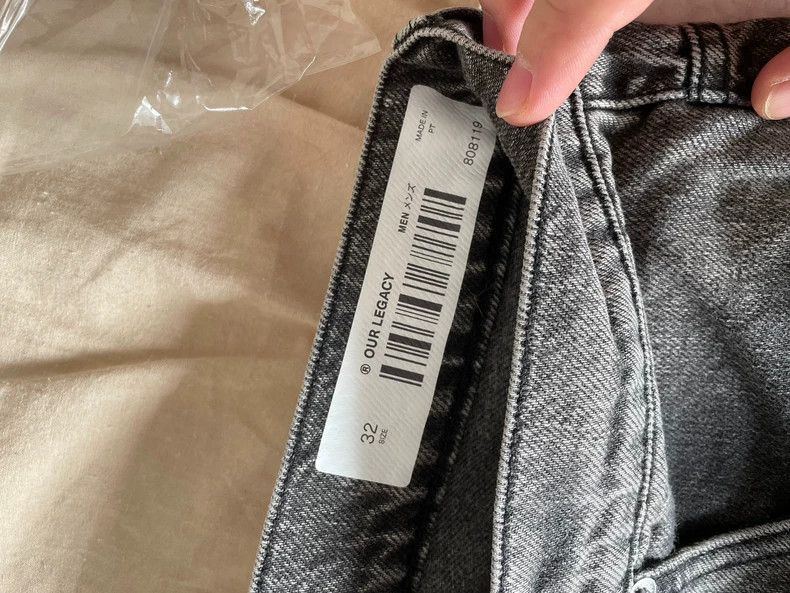 Our Legacy Our Legacy Black and gray patchwork jeans with double ring Size US 32 / EU 48 - 9 Thumbnail