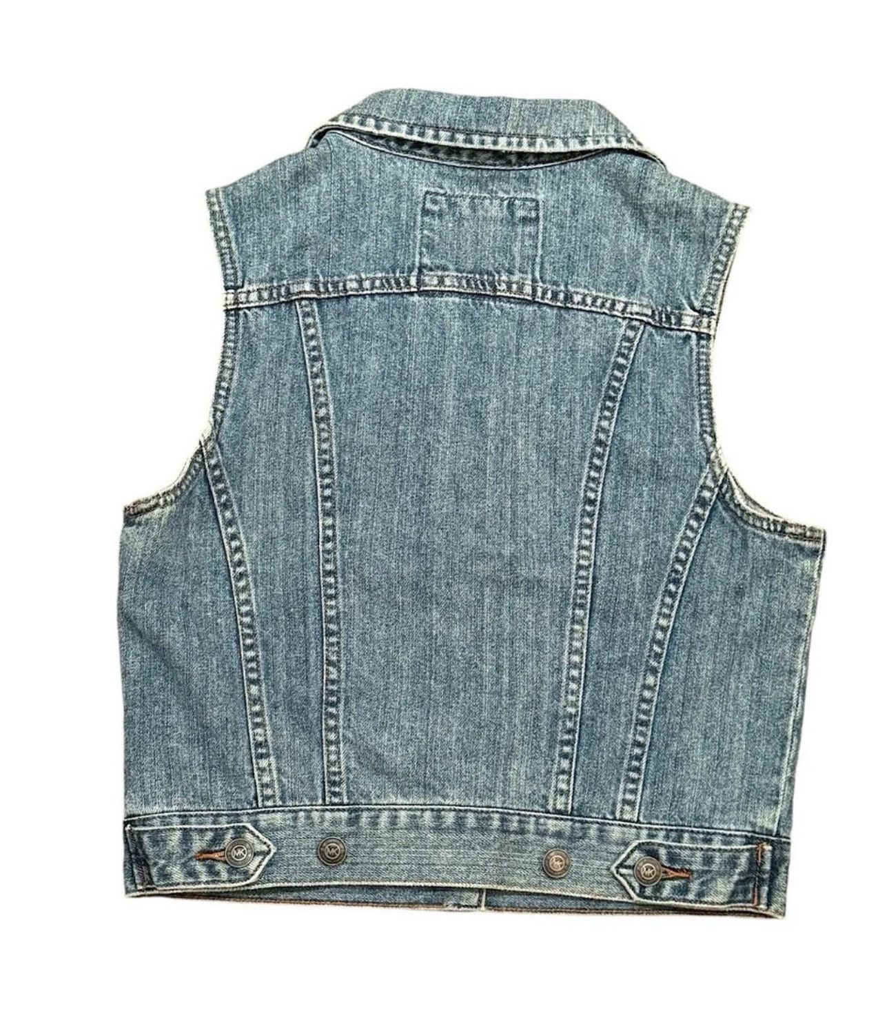Michael Kors Michael Michael Kors Blue Denim Vest SZ S Iconic Logo Size S / US 4 / IT 40 - 2 Thumbnail