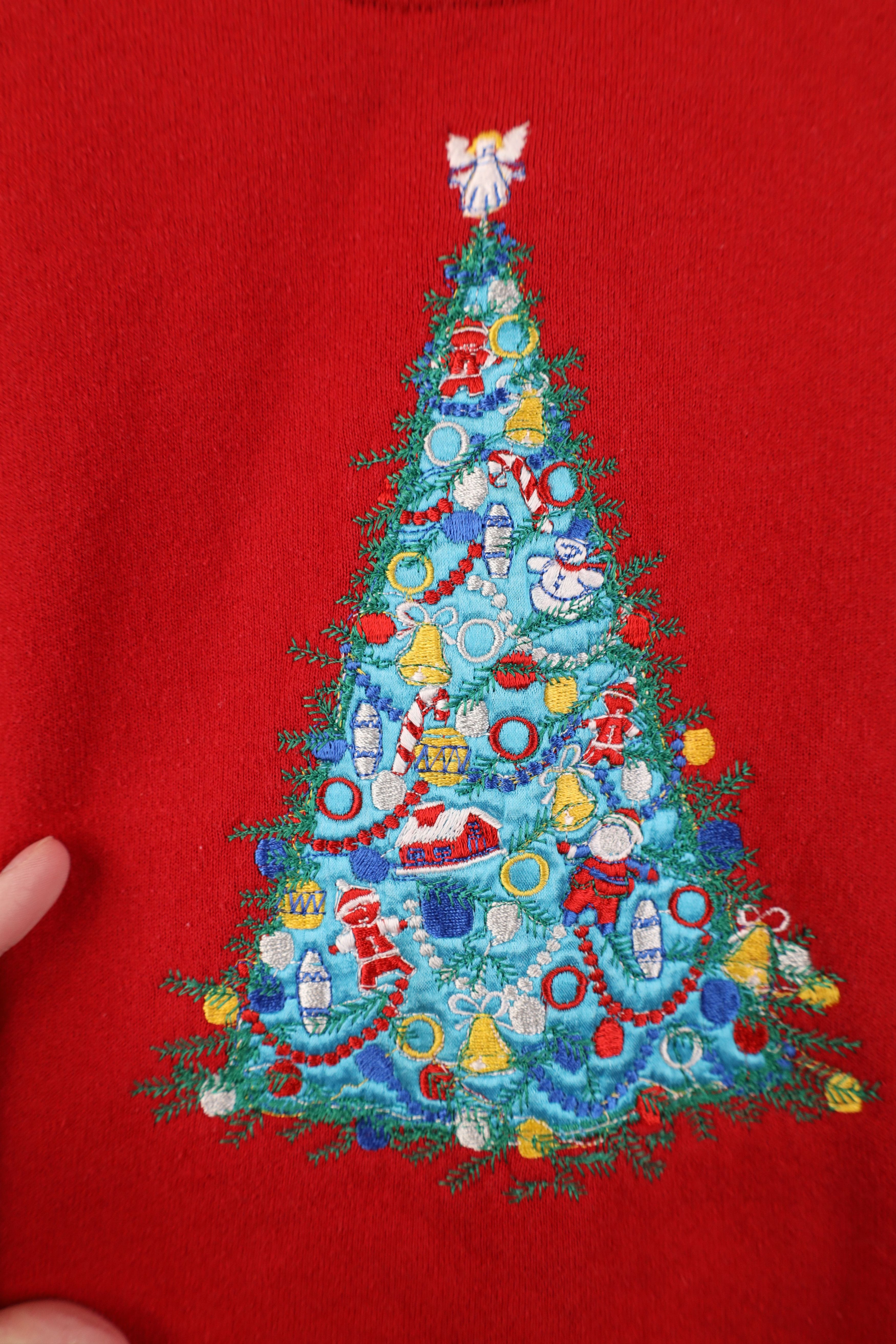 Vintage Vintage 90s Streetwear Christmas Tree Crewneck Sweatshirt Size XXL / US 16-18 / IT 52-54 - 4 Thumbnail