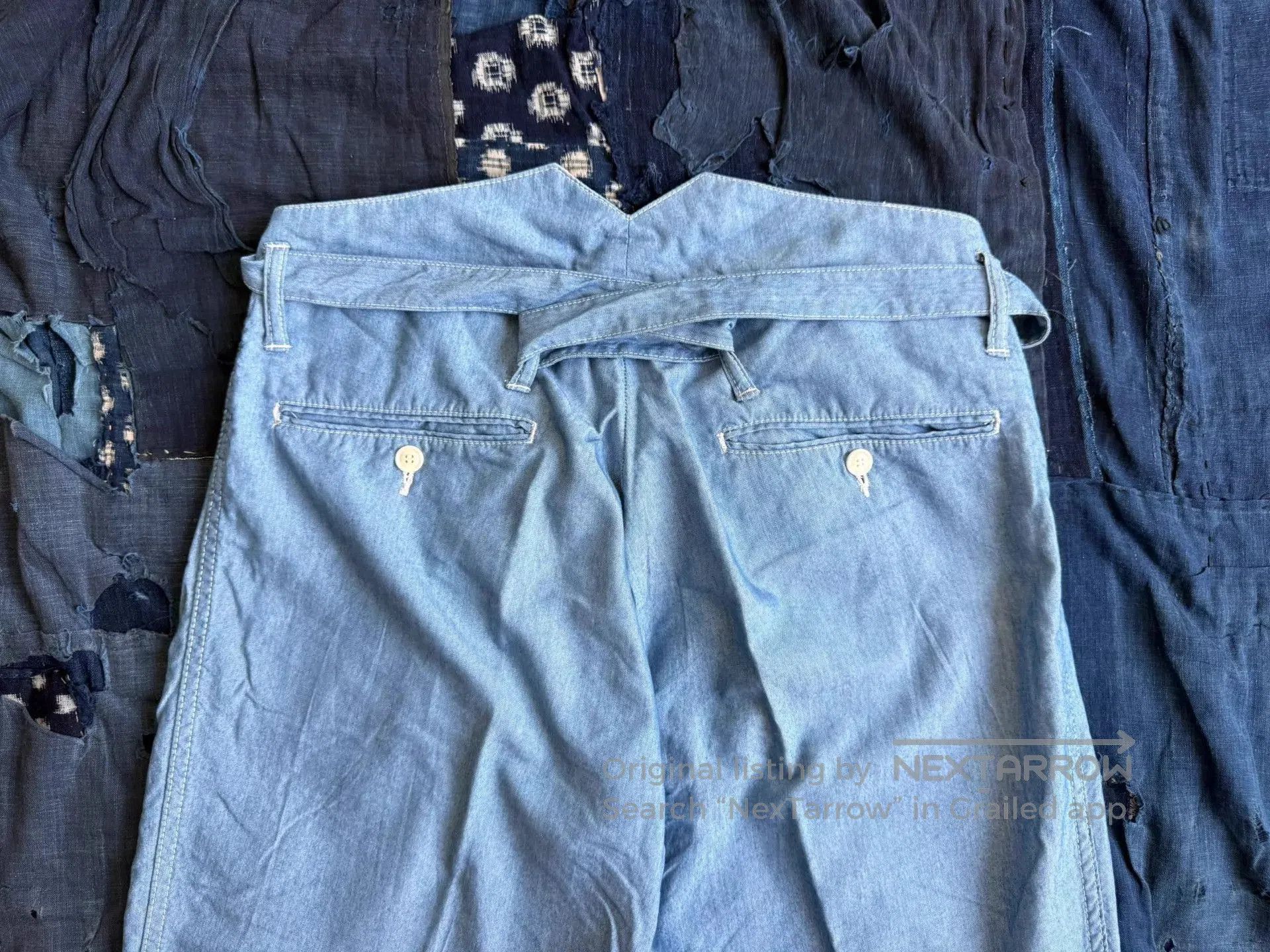 Visvim Blue Casual Pleated Trousers Size 32. Size US 32 / EU 48 - 5 Thumbnail