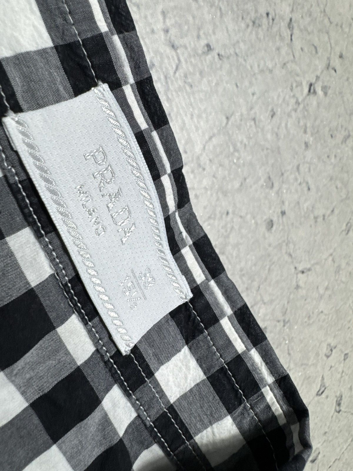 Prada Prada Checked Button Up Luxury Shirt Size US M / EU 48-50 / 2 - 5 Thumbnail