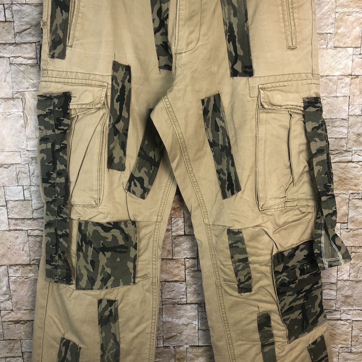 Vintage Gap rework Custom utility patchwork Cargo Pants #A363 Size US 32 / EU 48 - 6 Thumbnail