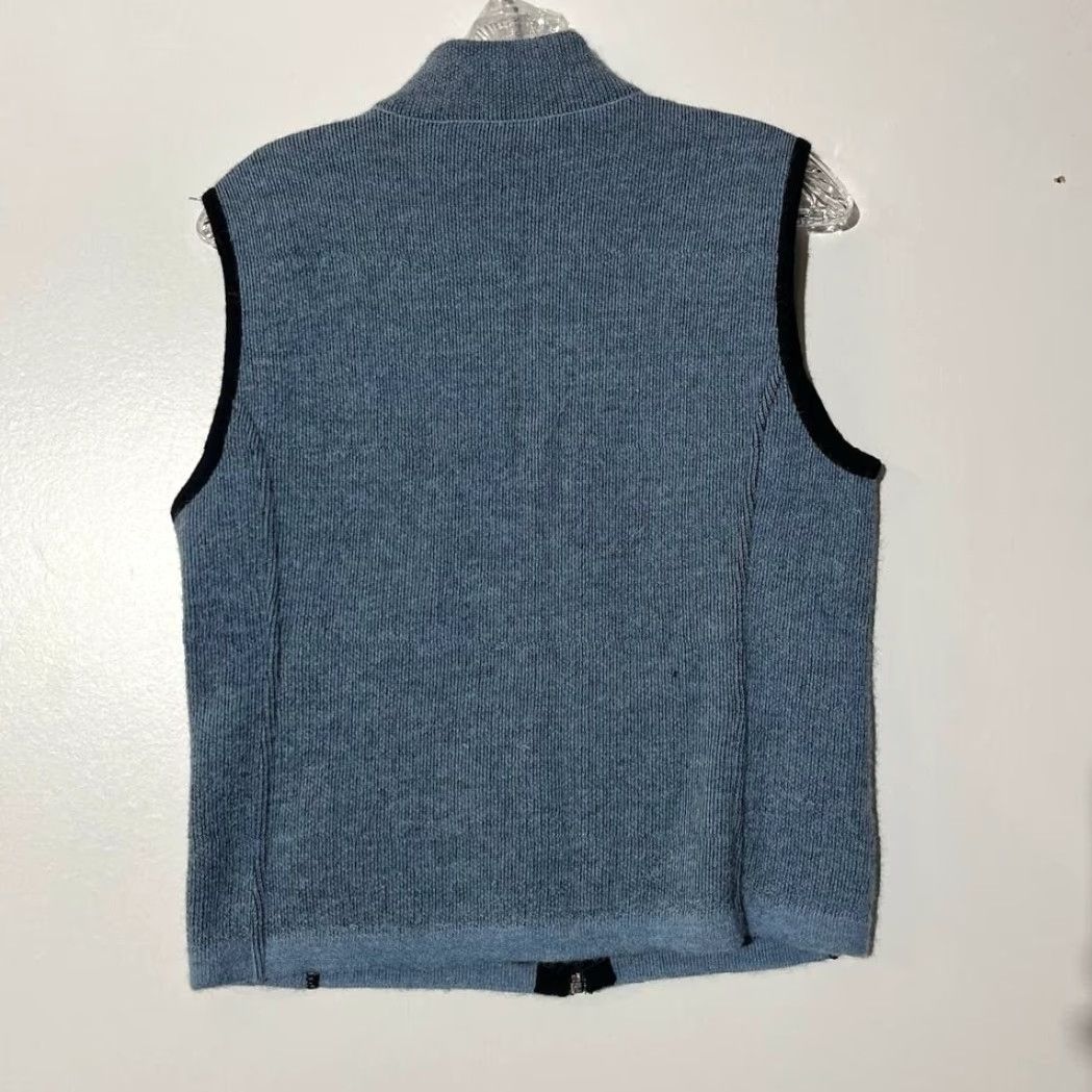 Vintage Red Maple Sportswear Vest Blue Alpaca Cotton Full Zip Mock Neck Womens S Small Peru M61 Size S / US 4 / IT 40 - 5 Thumbnail