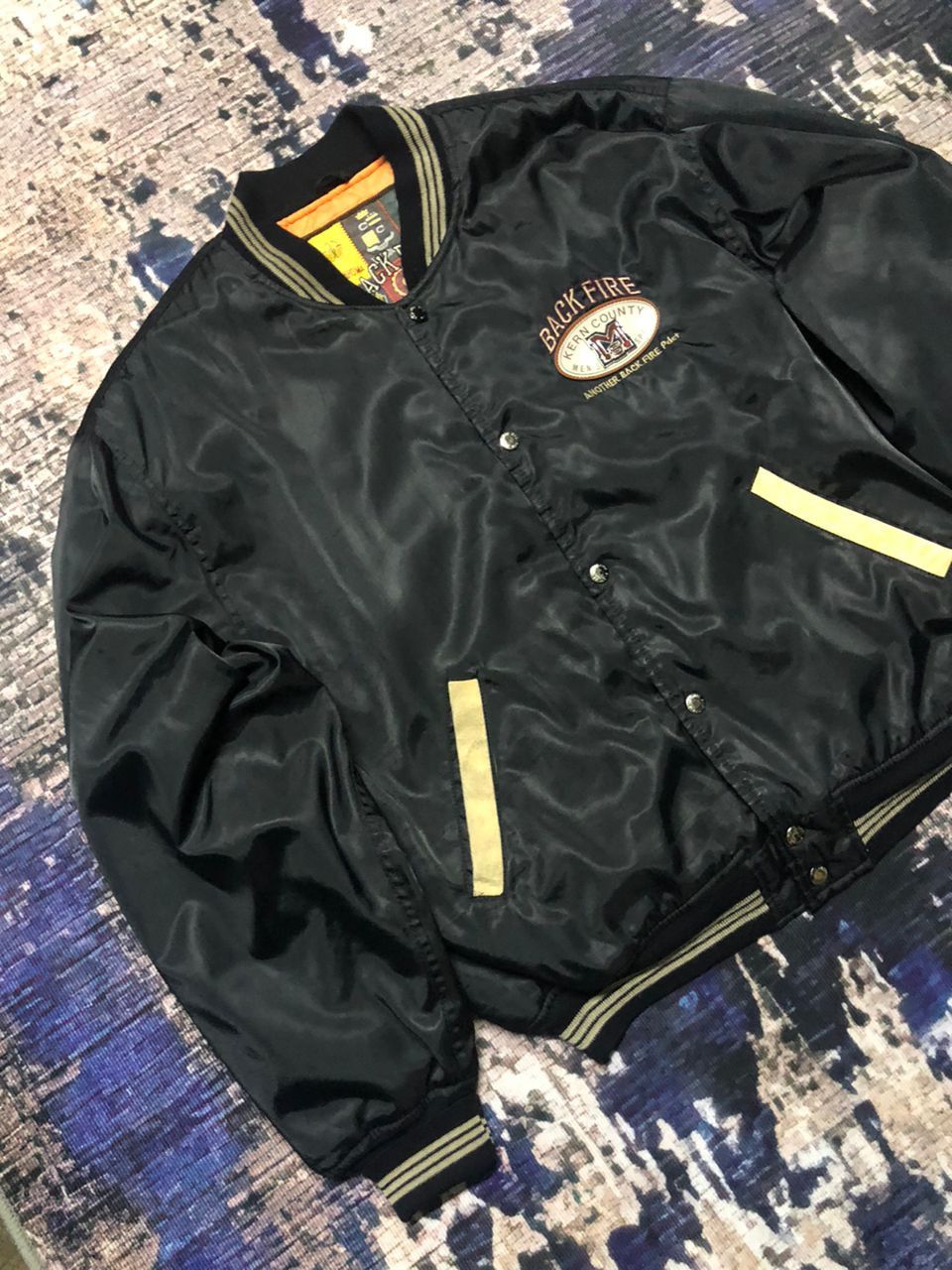 Sports Specialties Vintage Back Fire Men's Sport Bomber Jacket Size US L / EU 52-54 / 3 - 8 Thumbnail
