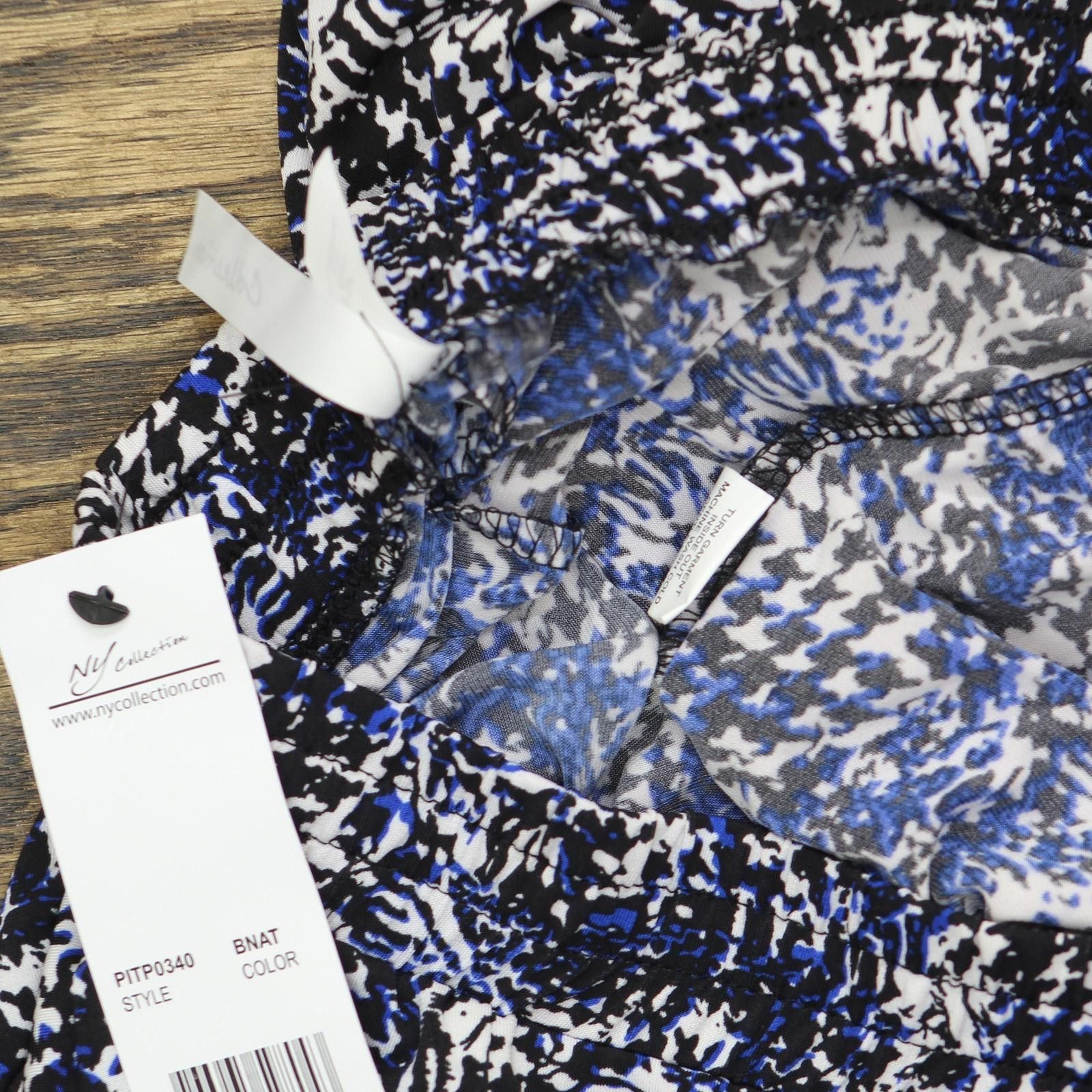 Other Nwt Ny Collection Leg Pull On Pants Navy Abstract Blue Ps Size 28" / US 6 / IT 42 - 5 Thumbnail