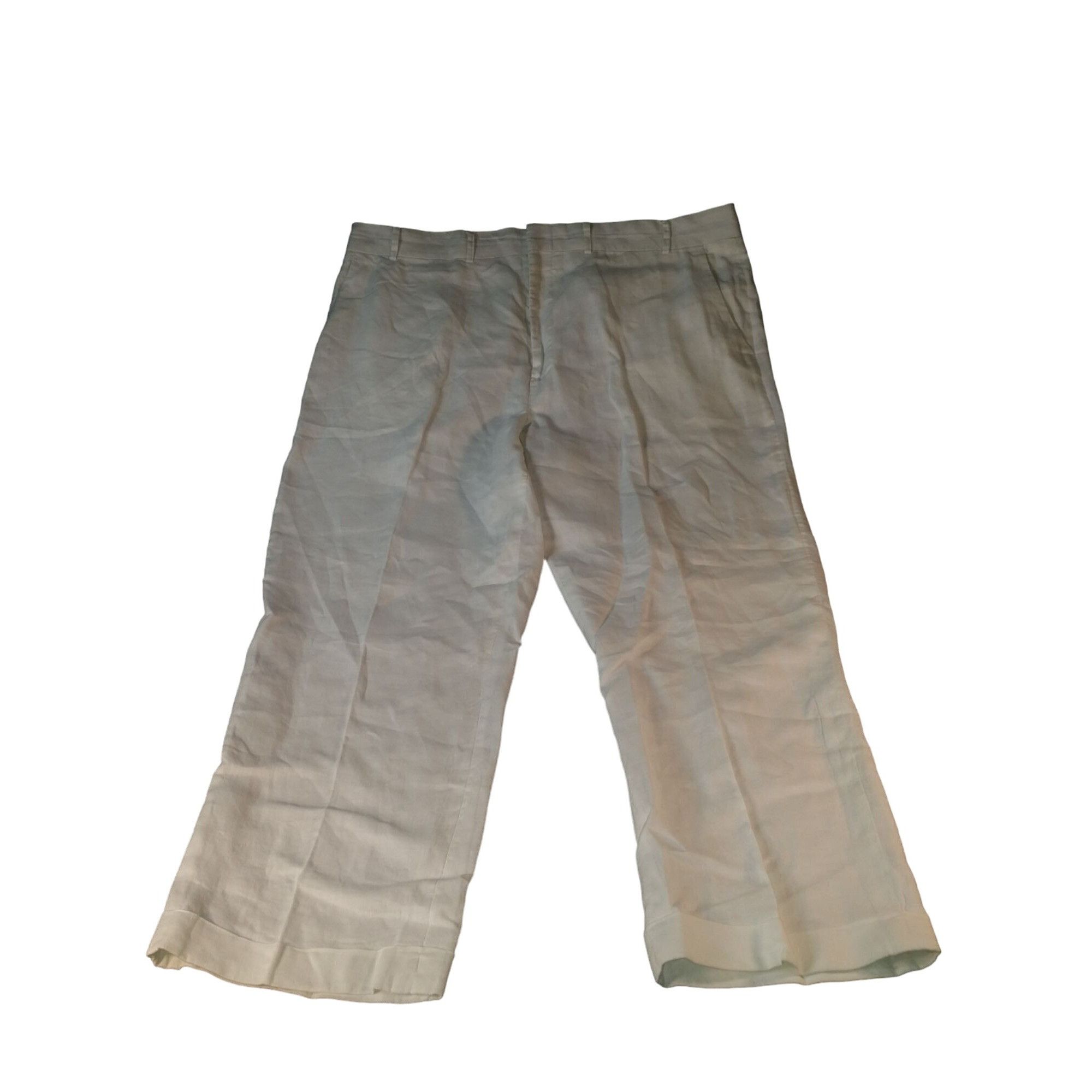 Michael Kors Michael Kors Linen Pants Men Sz 46 White Cuffed Hem Summer T Size US 44 / EU 60 - 1 Thumbnail