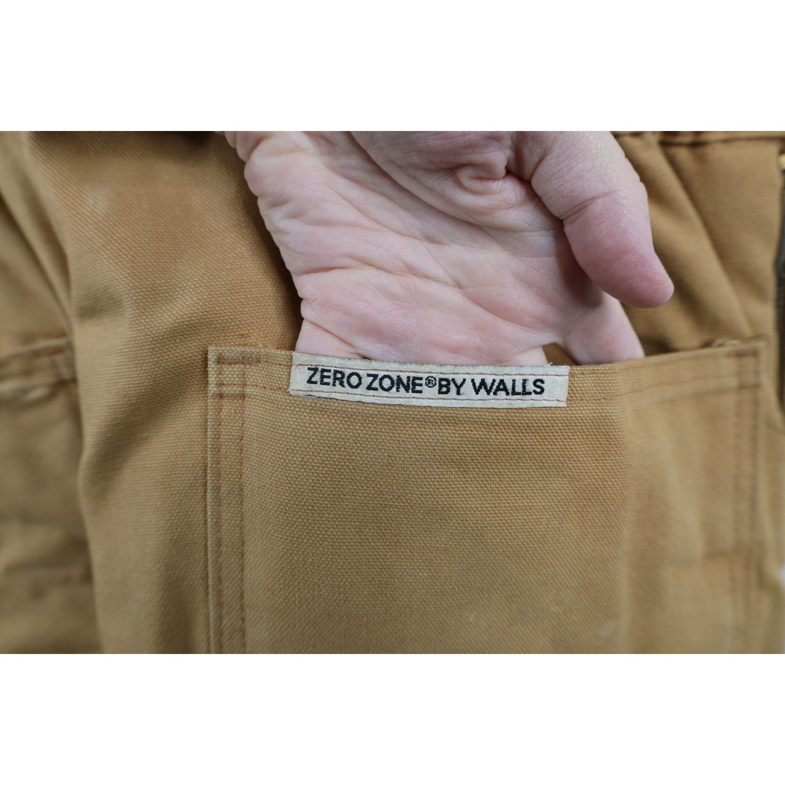 Walls Vintage 90s Walls Distressed Quilted Canvas Overalls Size US 30 / EU 46 - 15 Thumbnail