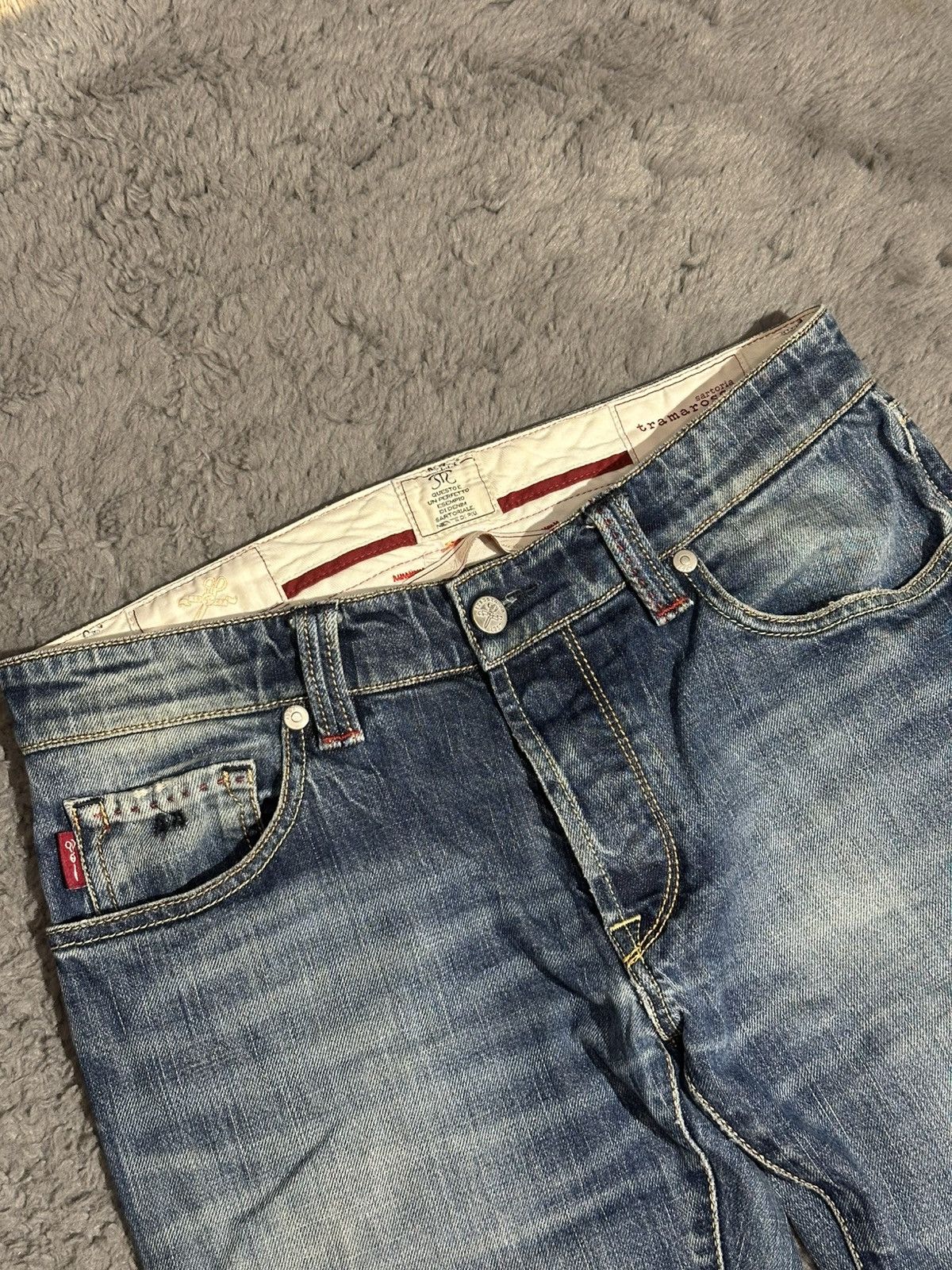 Other Vintage Sartoria Tramarossa "Leonardo" Selvedge Denim Pants Size US 31 - 5 Thumbnail