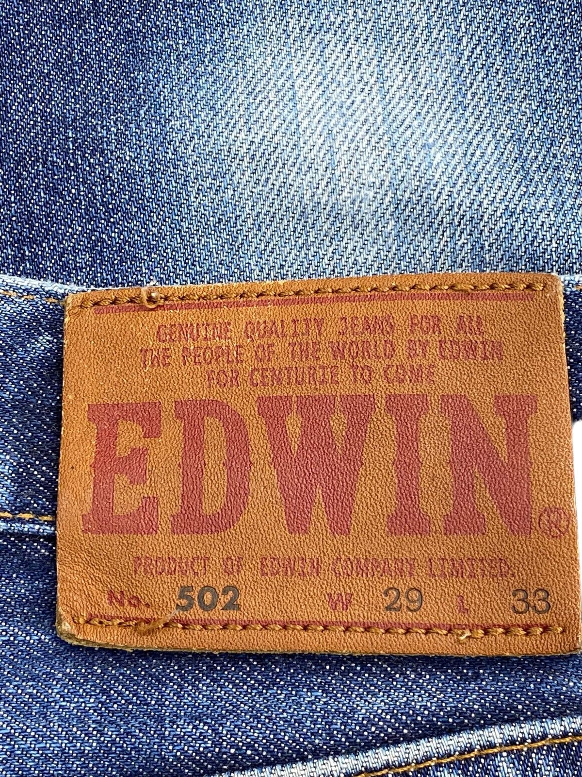 Edwin Edwin 502 Blue Wash Ripped Style Loose Jeans Size US 28 / EU 44 - 11 Thumbnail