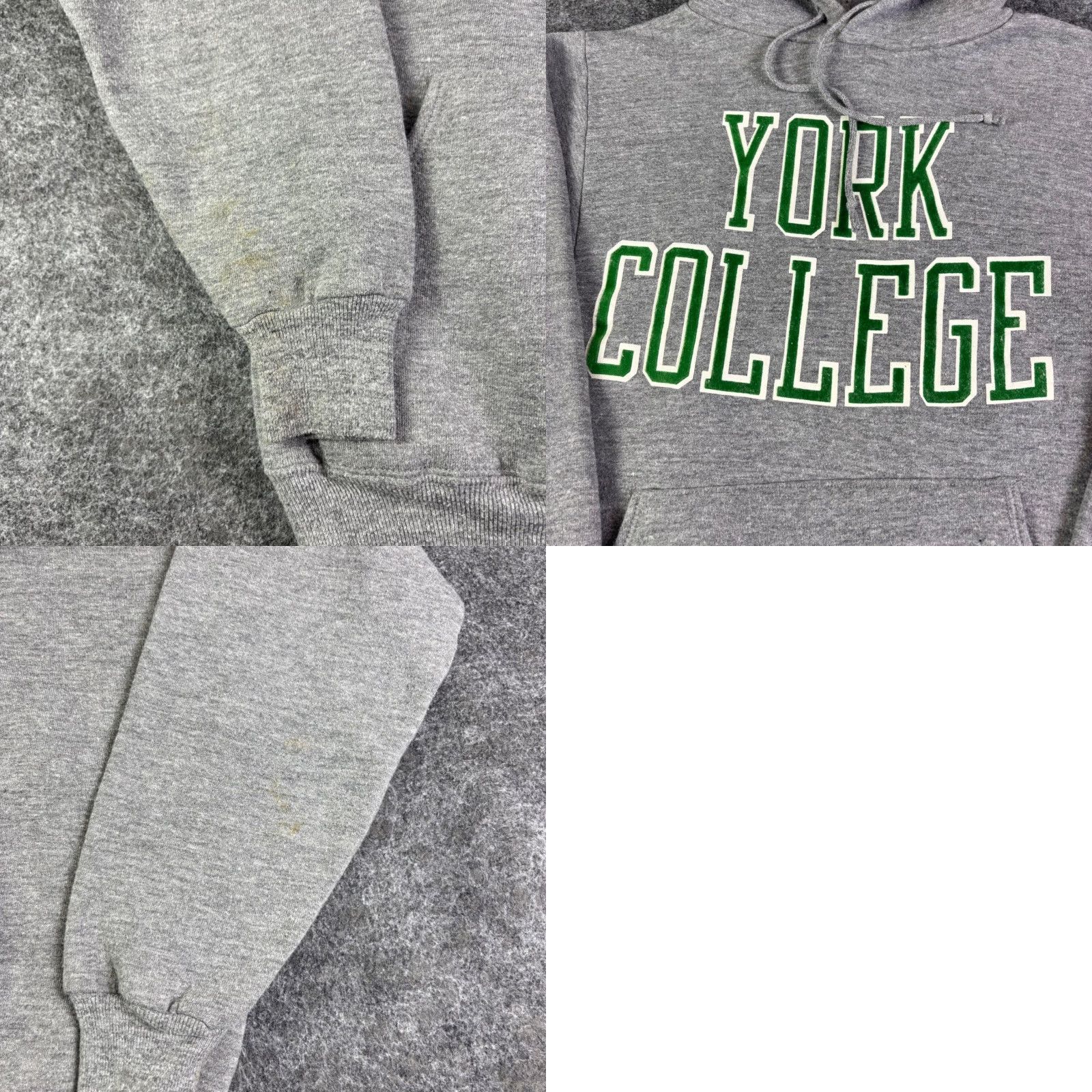 Jansport VINTAGE JanSport Hoodie Mens Small Gray Pullover Graphic Print University York College 90s Basketball Soccer Lounge? Size US S / EU 44-46 / 1 - 8 Thumbnail