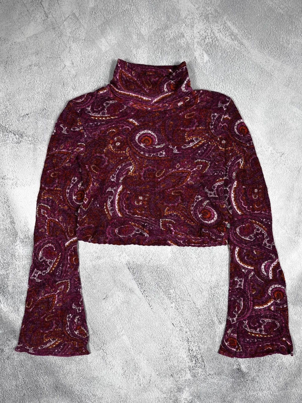 Vintage Vintage Y2K cropped flared sleeve knitted long sleeve size S Size S / US 4 / IT 40 - 1 Thumbnail