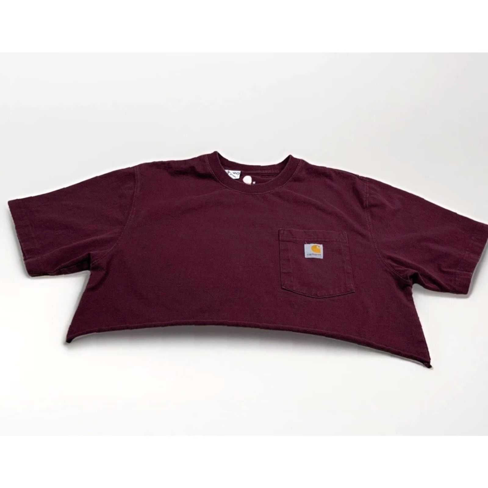 Carhartt VINTAGE Carhartt Burgundy Cropped Pocket Front Shirt Womens Medium-12780 Size M / US 6-8 / IT 42-44 - 2 Thumbnail