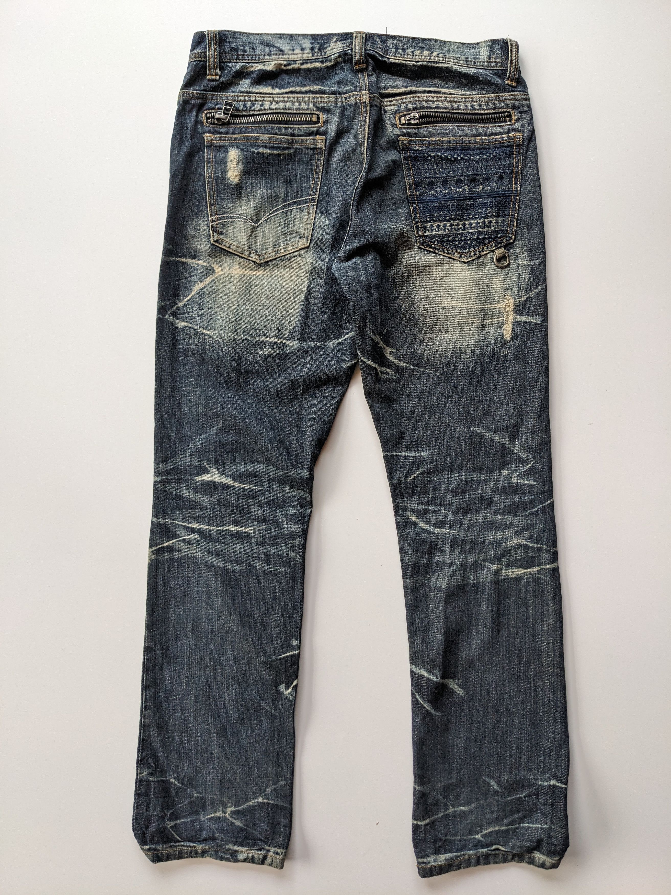 Japanese Brand Exploison In The Attic clawmark distressed studded jeans Size US 32 / EU 48 - 3 Thumbnail