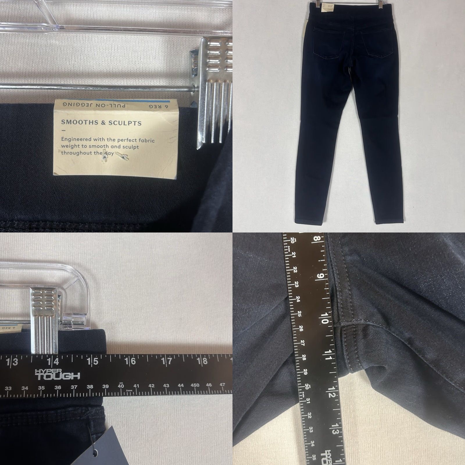 Vintage VINTAGE? No — Universal Thread Jeans Denim Jegging Pull-On High Rise 6 Black Women 30in Inseam NWT Size 28" / US 6 / IT 42 - 8 Thumbnail
