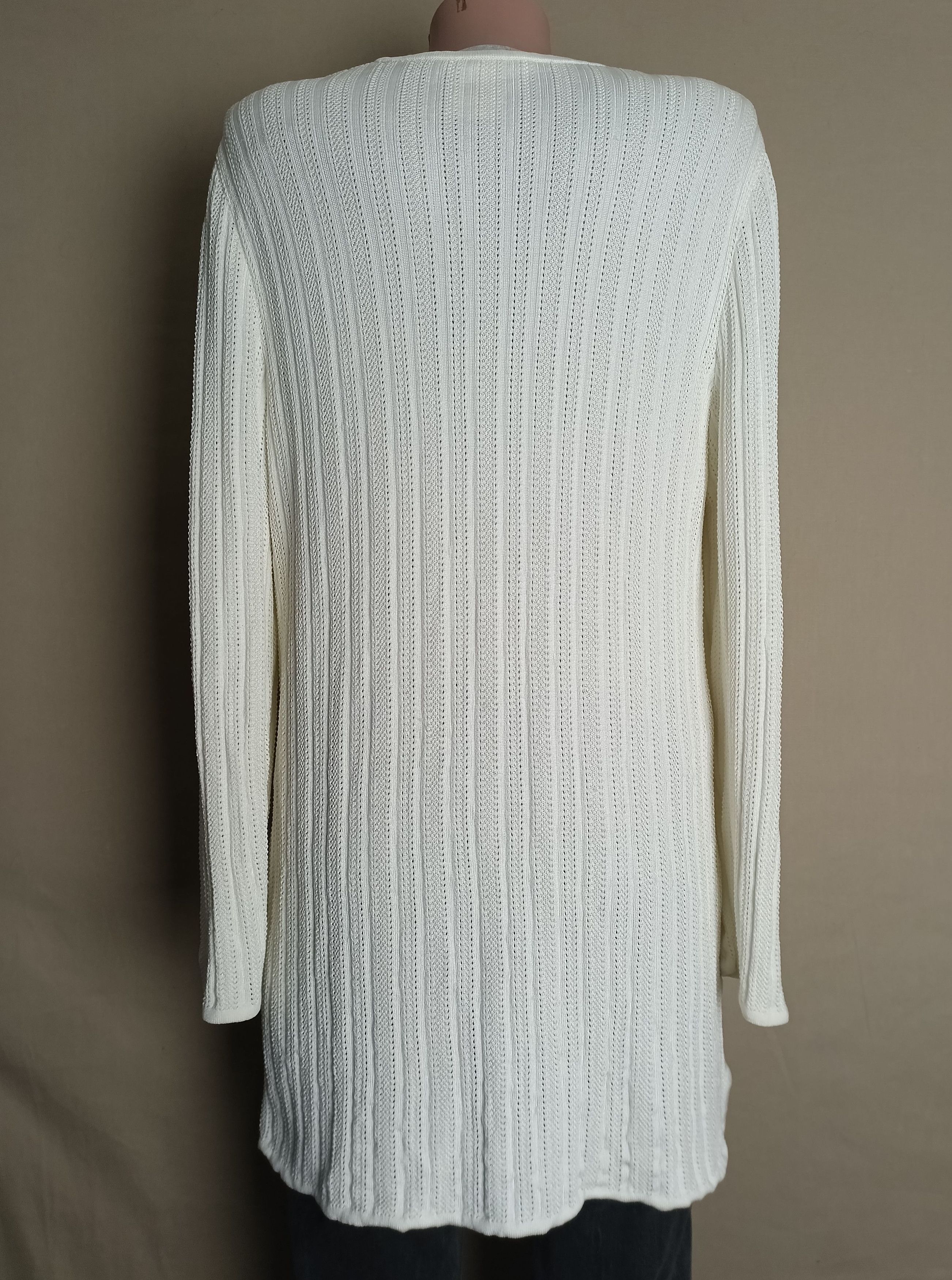 Escada ESCADA Ivory Vintage Knit Cotton Cardigan Sweater EU 40 Size M / US 6-8 / IT 42-44 - 2 Thumbnail