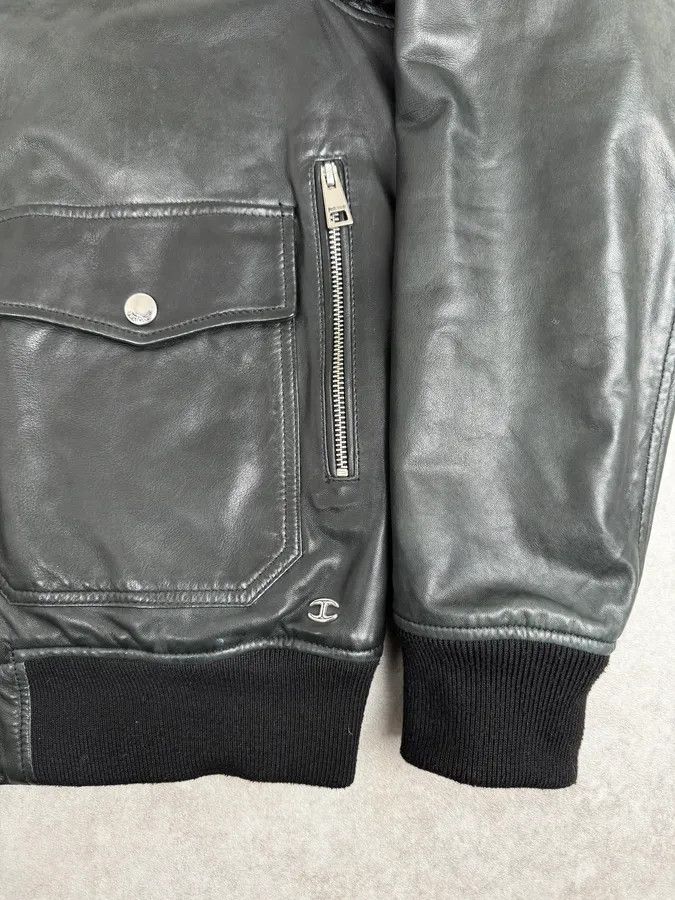 Just Cavalli AW2015 Cavalli Black Aviator Leather Jacket Size US M / EU 48-50 / 2 - 9 Thumbnail