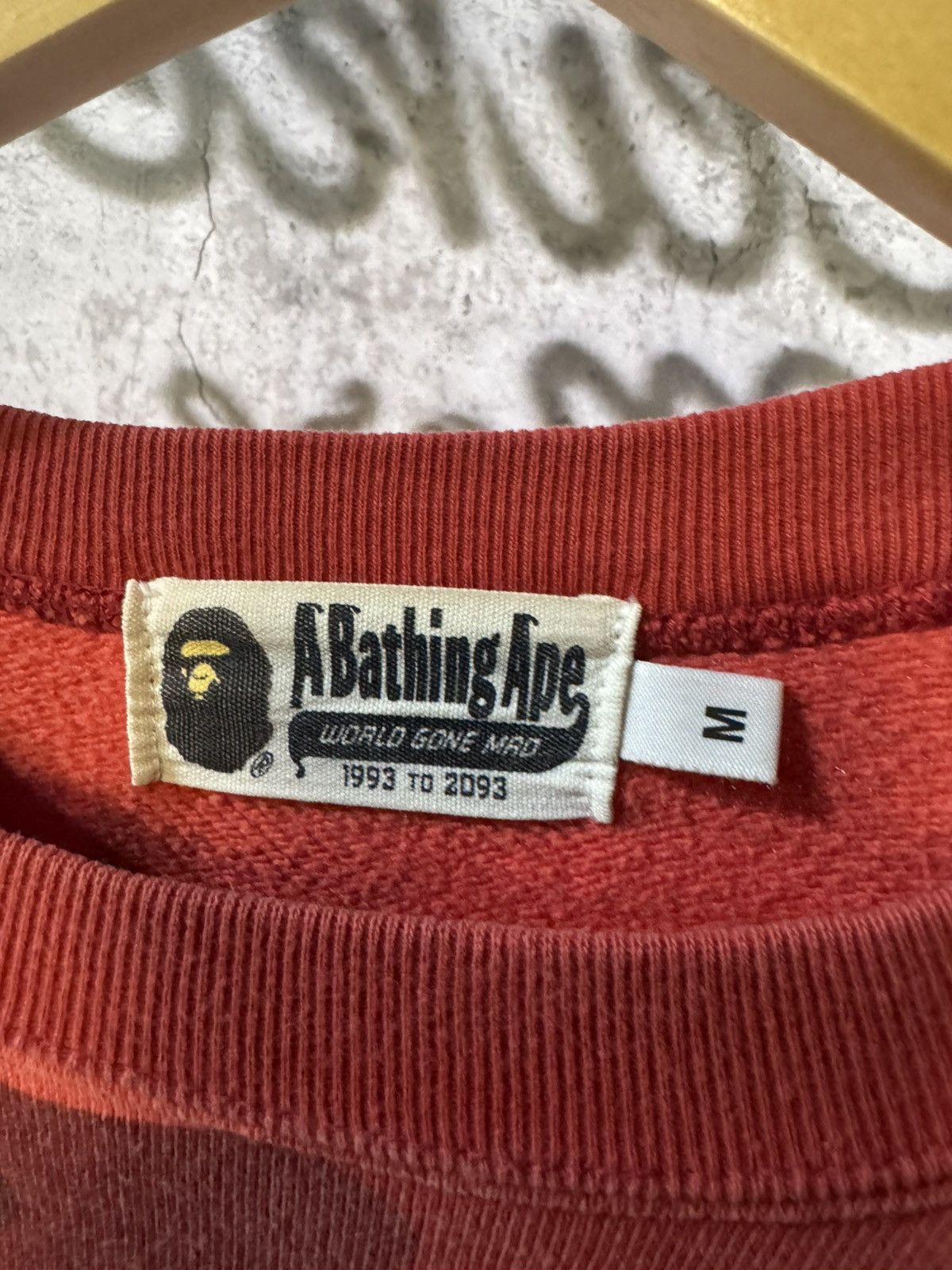Bape Bape Red Camo Spray Logo Crewneck Sweatshirt Size US M / EU 48-50 / 2 - 4 Thumbnail