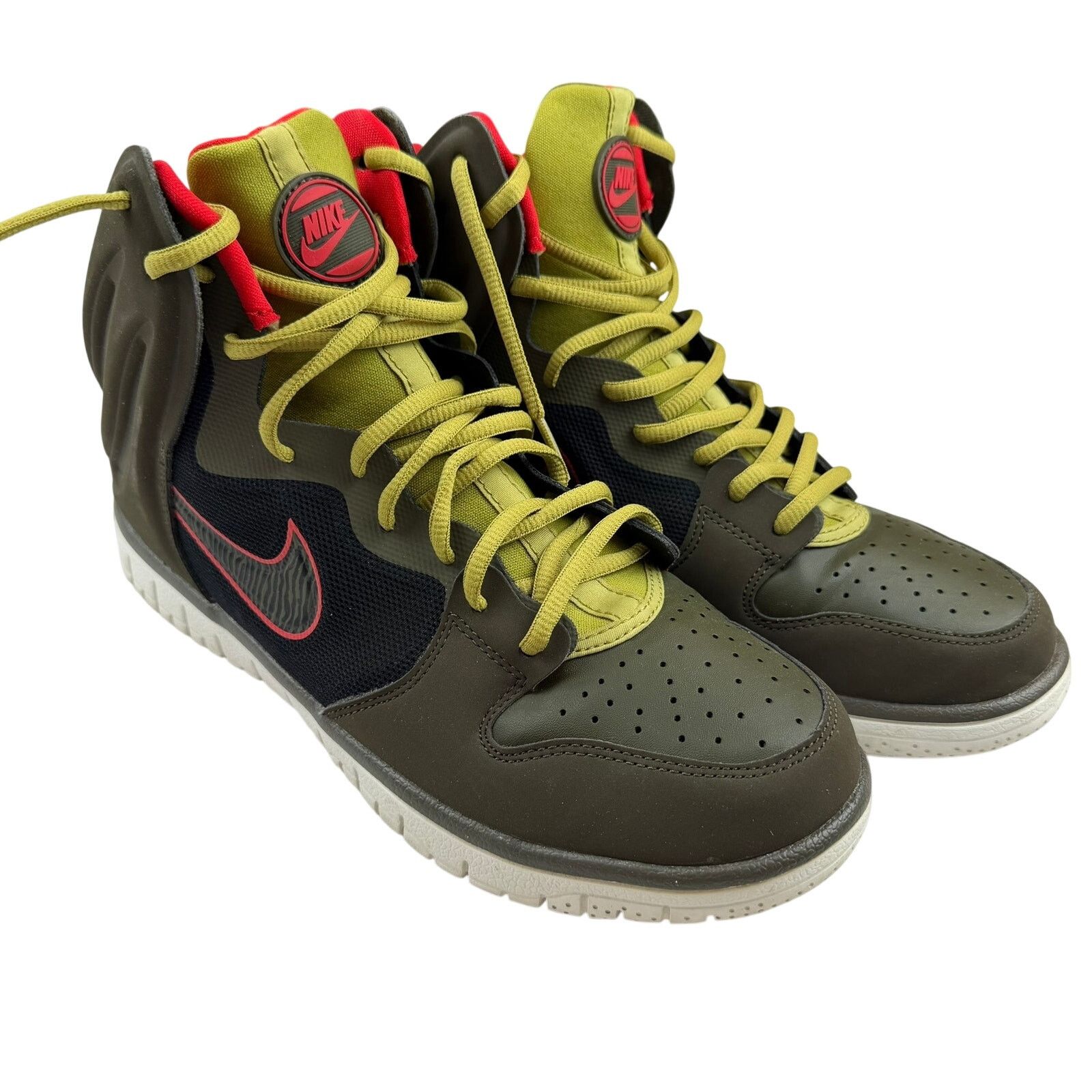 Nike Nike Dunk High Free Olive Green Red Sneakers Size 8 Size US 8 / IT 38 - 2 Thumbnail