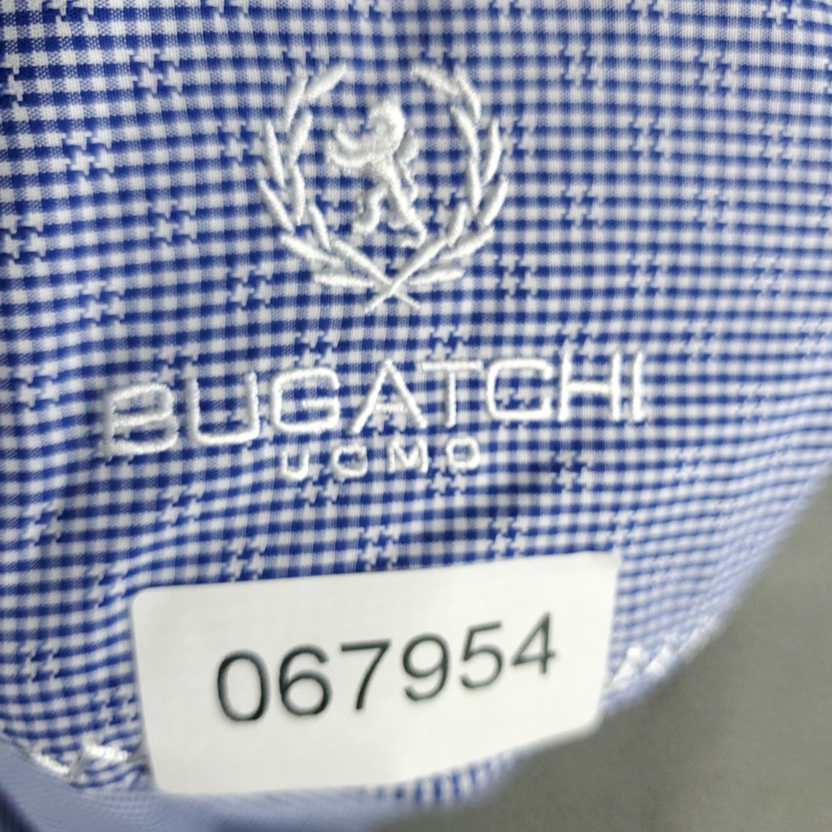 BUGATCHI Bugatchi Uomo Shirt Mens 15.5 Blue Dress Button Up Long Sleeve Shirt Size 42R - 8 Thumbnail