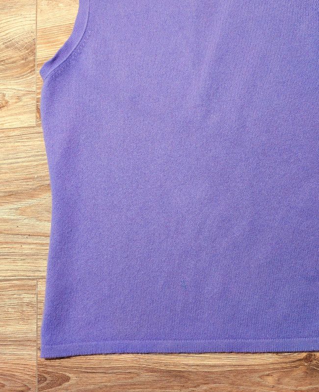 Vintage 100% cashmere vest light purple vintage comfortable Size XS / US 0-2 / IT 36-38 - 3 Thumbnail