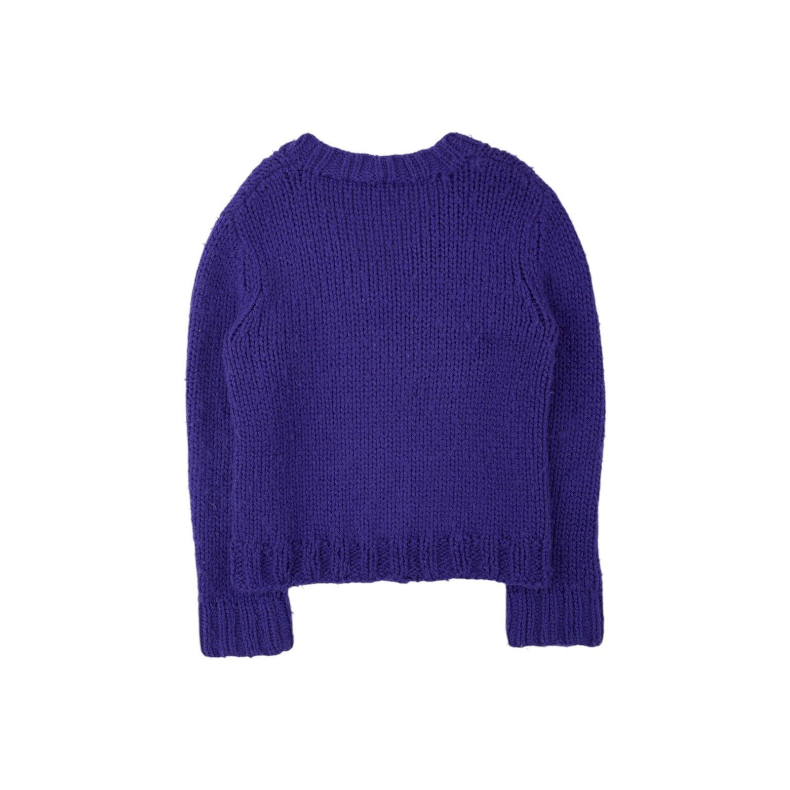 Dries Van Noten Purple Wool Knit V Neck Sweater Size US M / EU 48-50 / 2 - 2 Thumbnail