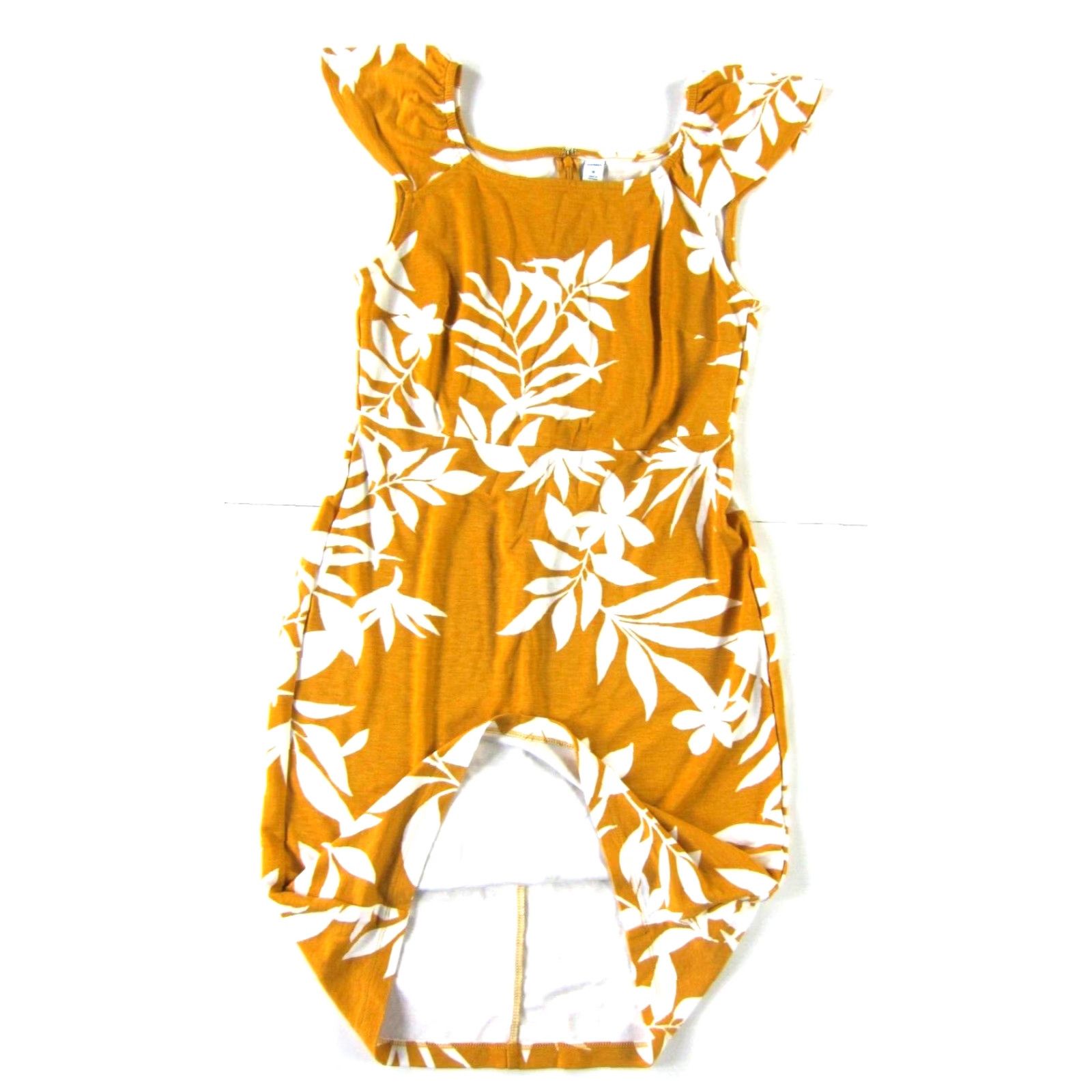 Old Navy Old Navy Amber Yellow White Floral Cap Sleeve Rayon Stretch Sheath Dress Medium Size M / US 6-8 / IT 42-44 - 5 Thumbnail