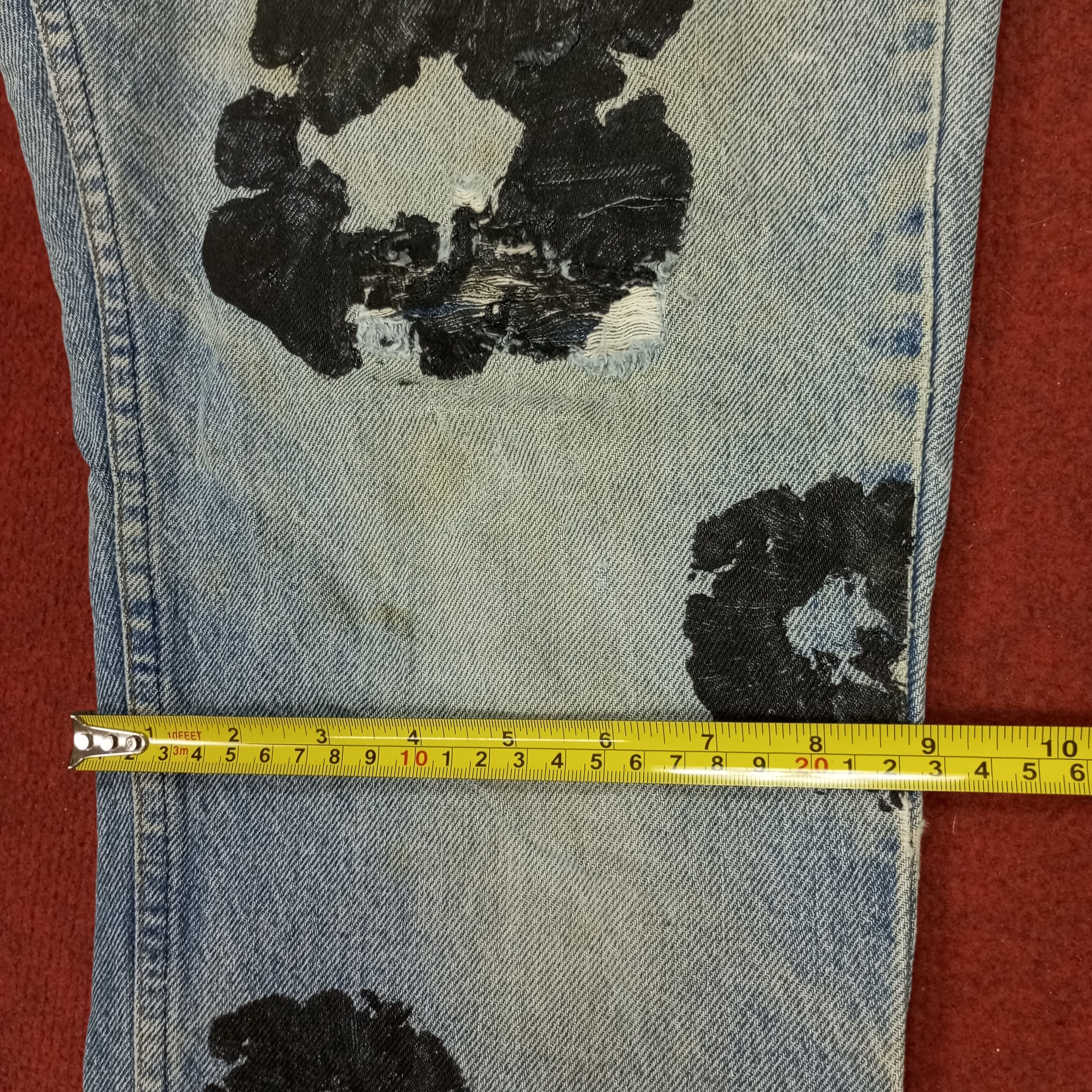 Levi's Levis Fashion Style Custom Flowers Design Jeans Size US 33 - 10 Thumbnail