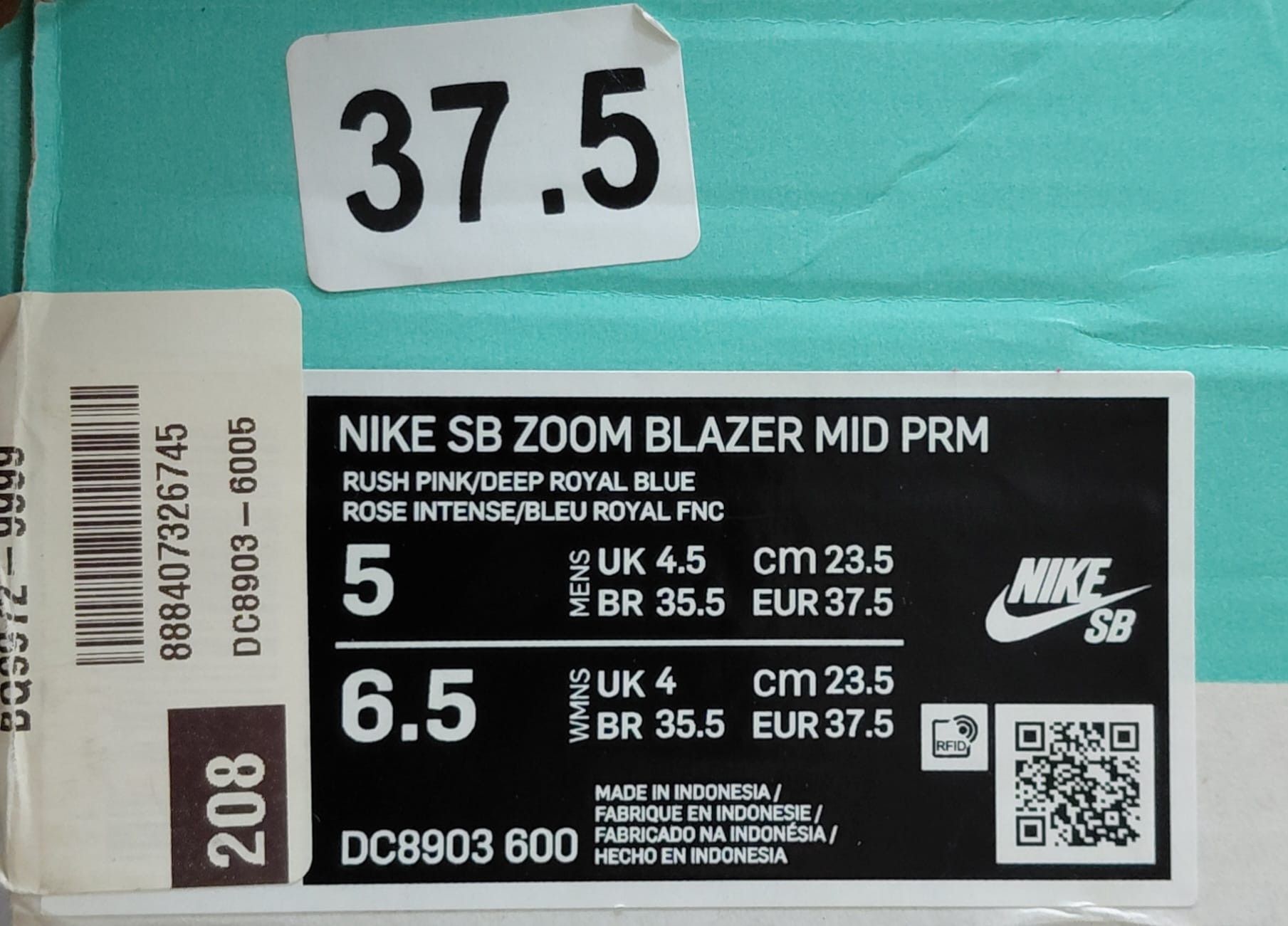 Nike Nike sb Zoom Blazer Mid PRM DC8903-600 Size US 5 / IT 35 - 2 Thumbnail