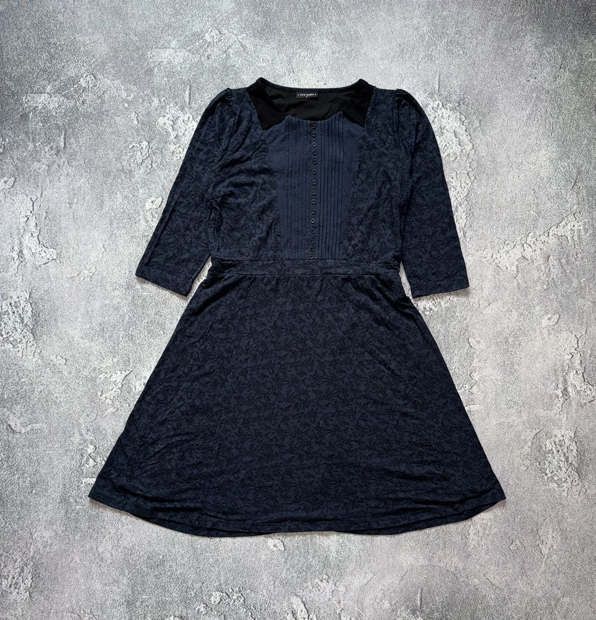 Vintage + Vive Maria + L all printed blue long dress long sleeve Size L / US 10 / IT 46 - 5 Thumbnail