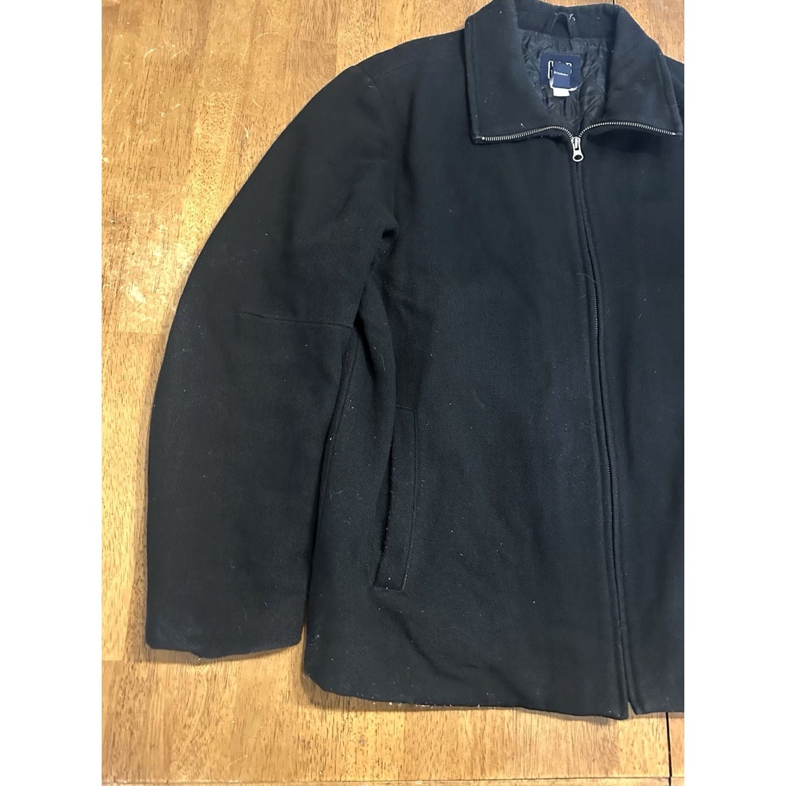 Gap VINTAGE Gap Wool Insulated Bomber Jacket Large Black Size US L / EU 52-54 / 3 - 3 Thumbnail