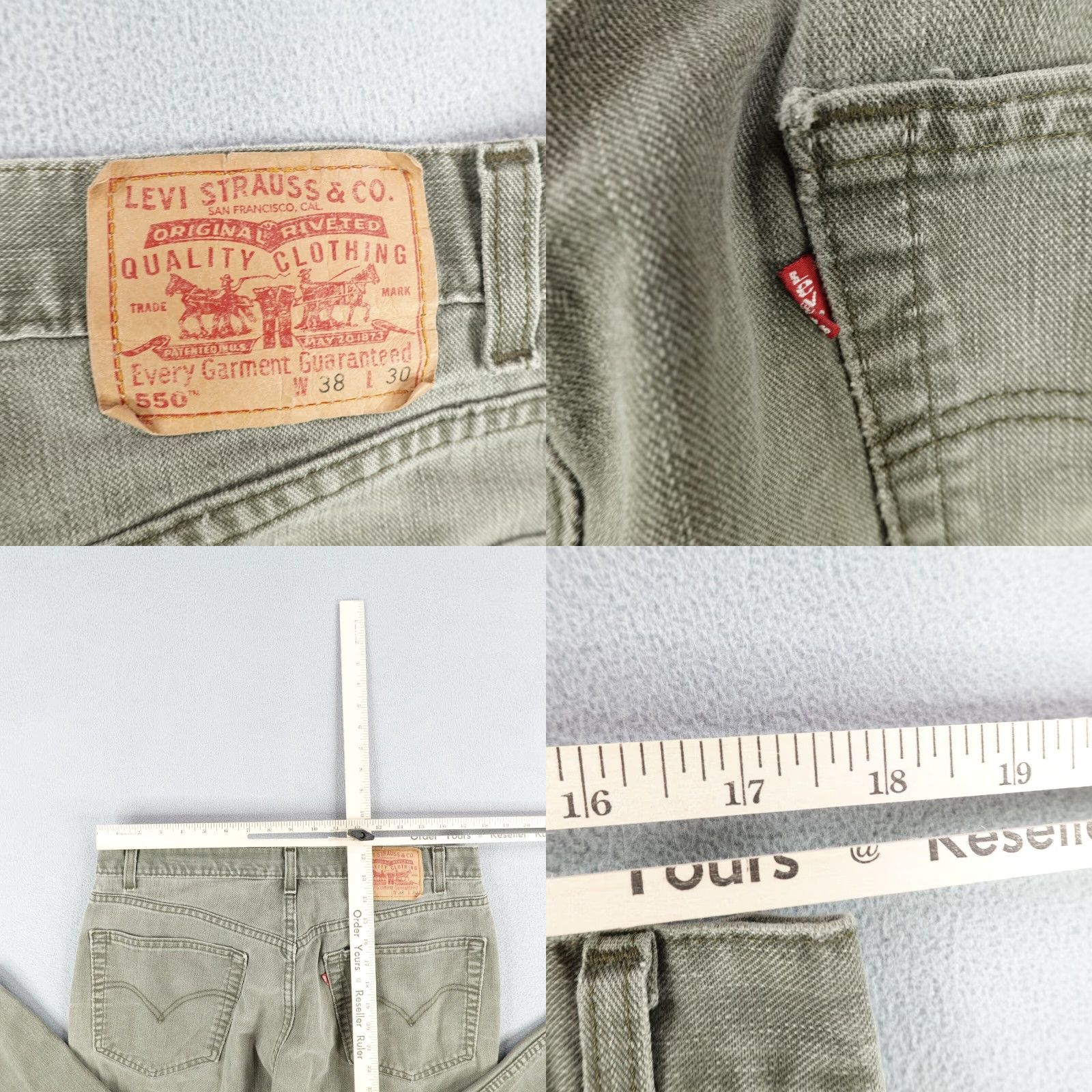 Levi's VINTAGE Levi's Jeans Wide-Leg 38x28 Mens Denim Baggy Relaxed Fit 90s Grunge USA Size US 36 / EU 52 - 8 Thumbnail