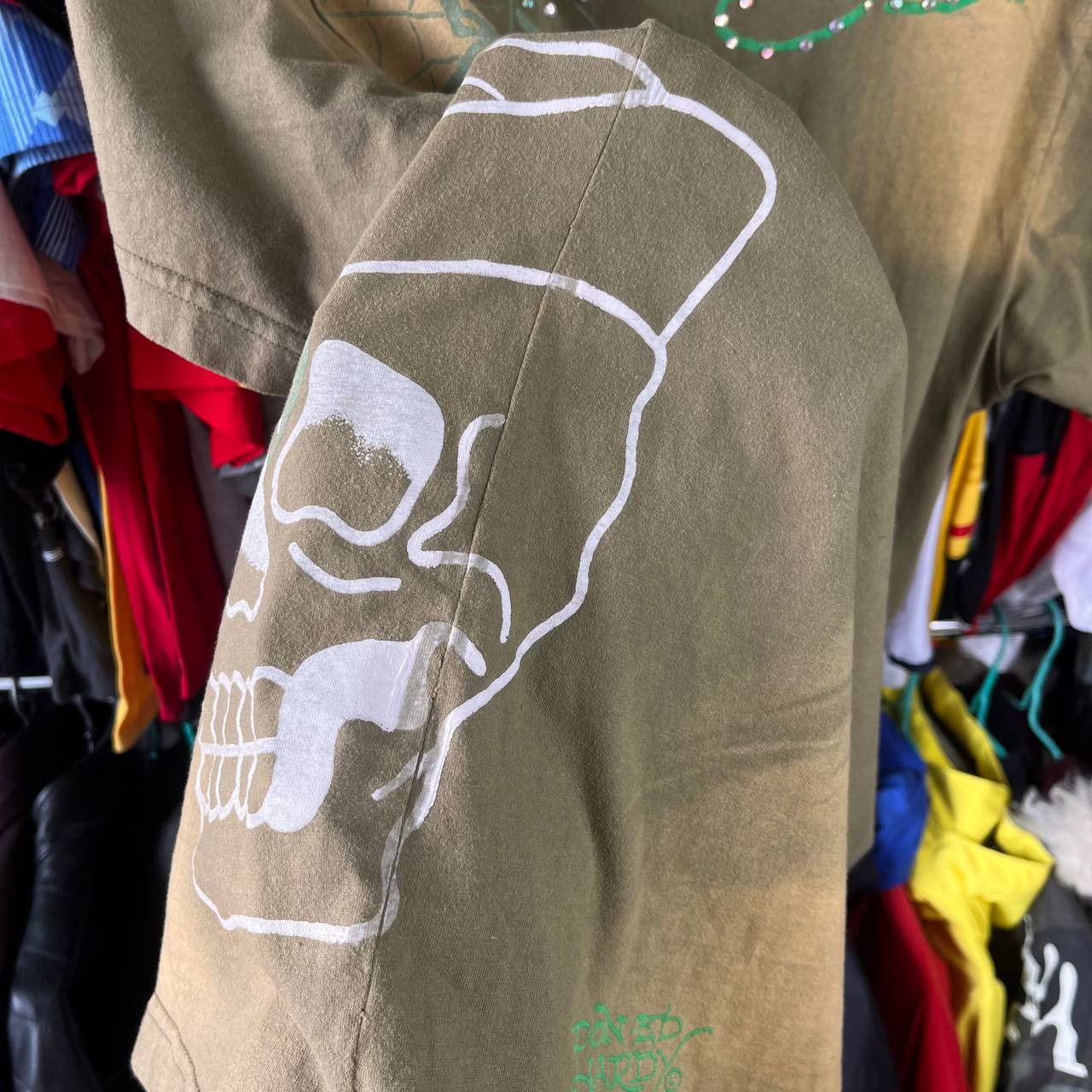 Ed Hardy Vintage Ed Hardy by Christian Audigier Green Tshirt Size US M / EU 48-50 / 2 - 13 Thumbnail