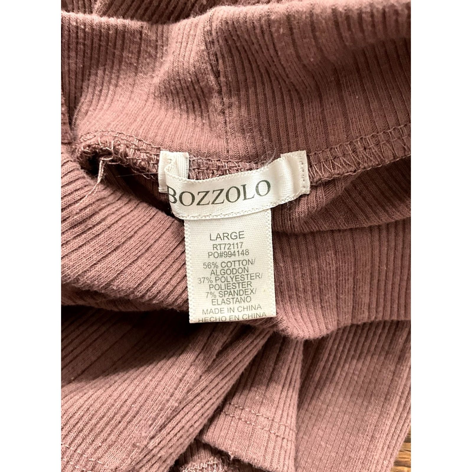 Vintage Bozzolo Crop Top - Beige- Size L - Crew Neck Short Sleeve Pullover Cropped Women T-Shirt Adjustable Stretch Lightweight All Seasons Size L / US 10 / IT 46 - 4 Thumbnail