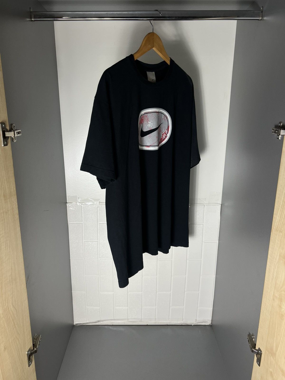 Nike VINTAGE NIKE BIG LOGO SWOOSH RETRO T-SHIRT DRILL Y2K 90s USA Size US XL / EU 56 / 4 - 3 Thumbnail