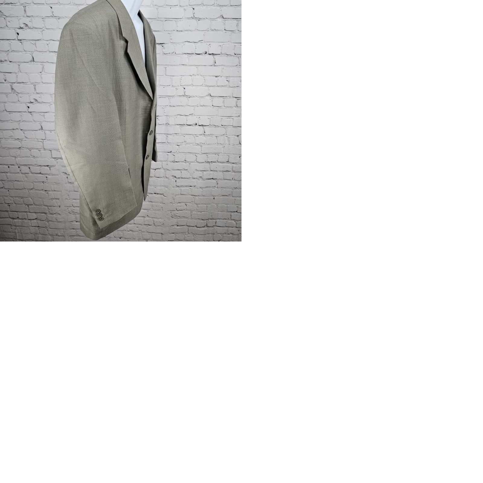 Vintage VINTAGE Georgio Giovanno Grey Wool Blend 3 Button Ventless Notch Blazer Sport Coat 43R Size 46R - 10 Thumbnail