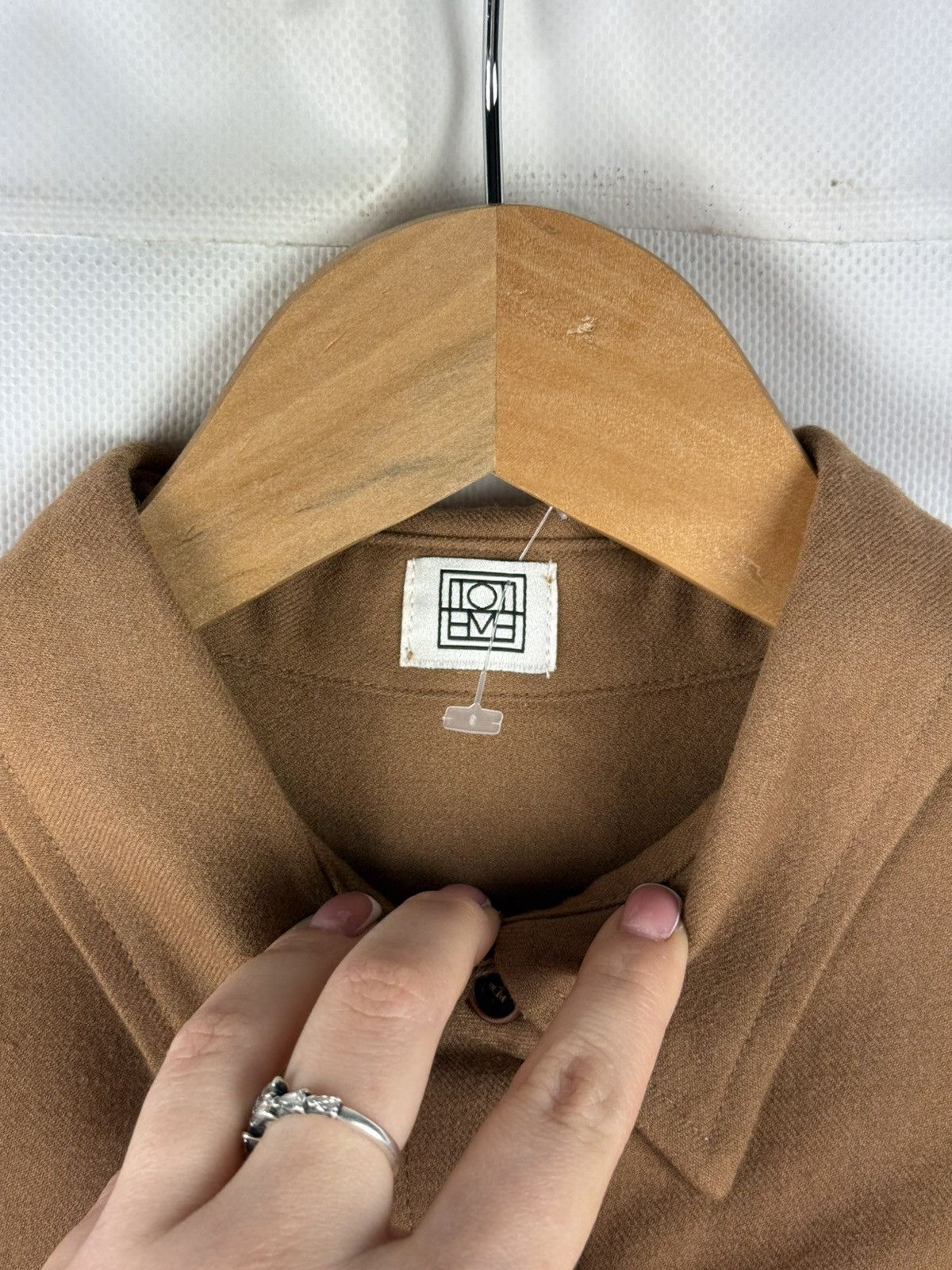 Toteme Toteme Novale Ladies Long Sleeve Wool Button Up Shirt Size S / US 4 / IT 40 - 11 Thumbnail